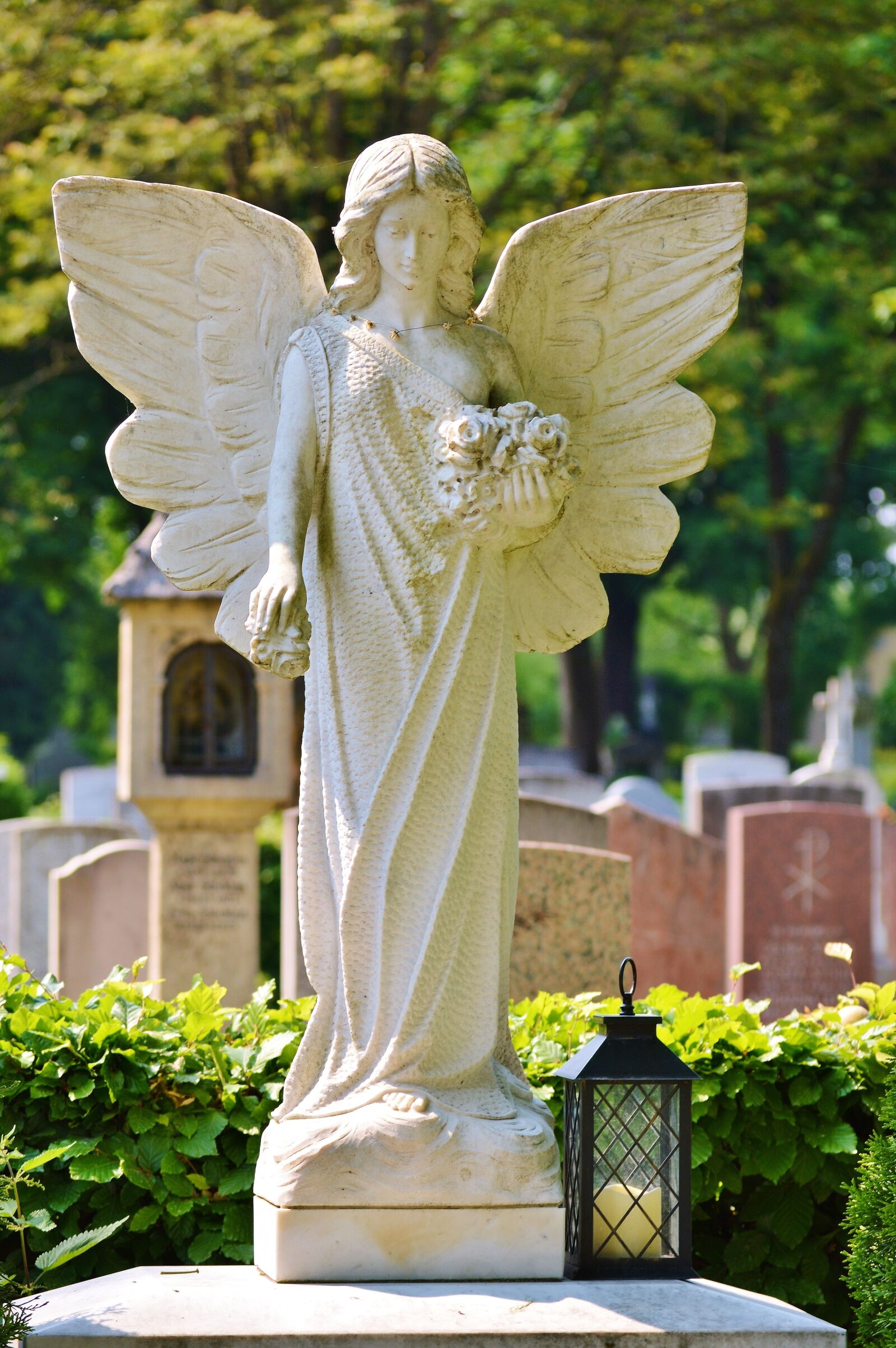 Nikon D3200 sample photo. Angel, stone, sculpture photography