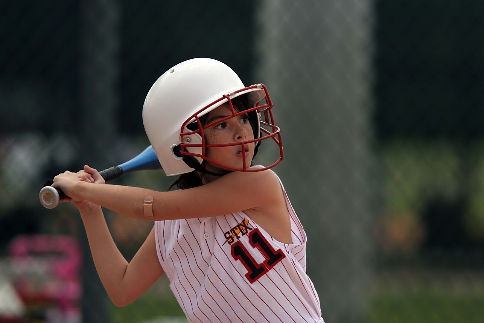 Canon EOS 20D sample photo. Softball, batter, player photography