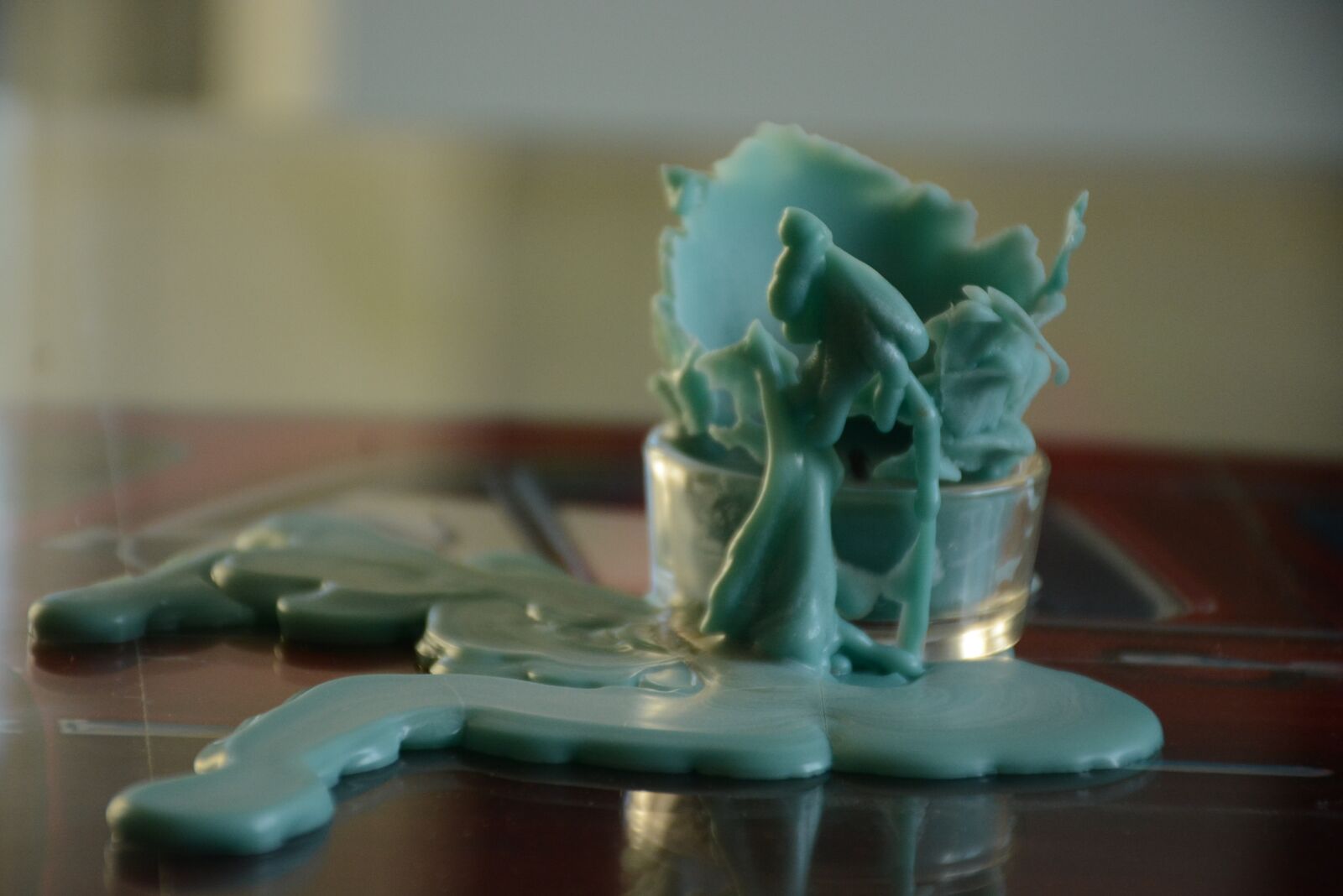 Nikon D7100 sample photo. Candle, green, light photography