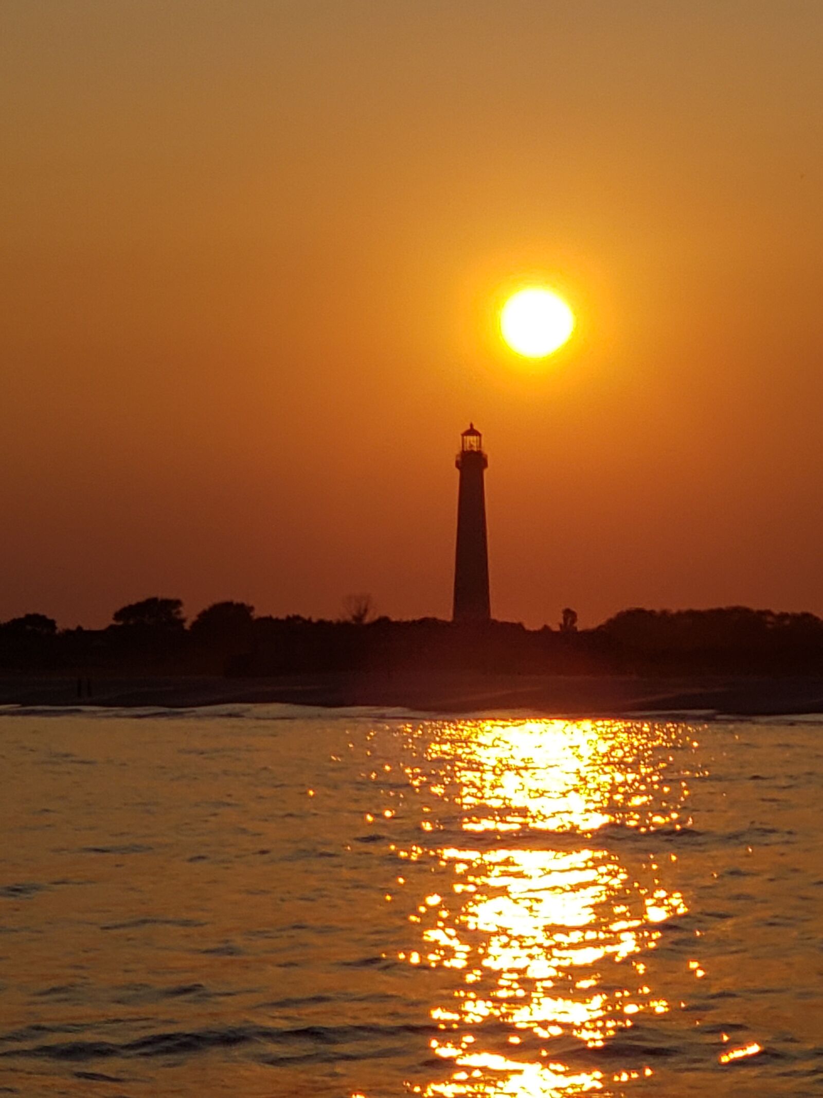 Samsung Galaxy S9+ sample photo. Lighthouse, cape may, sunset photography