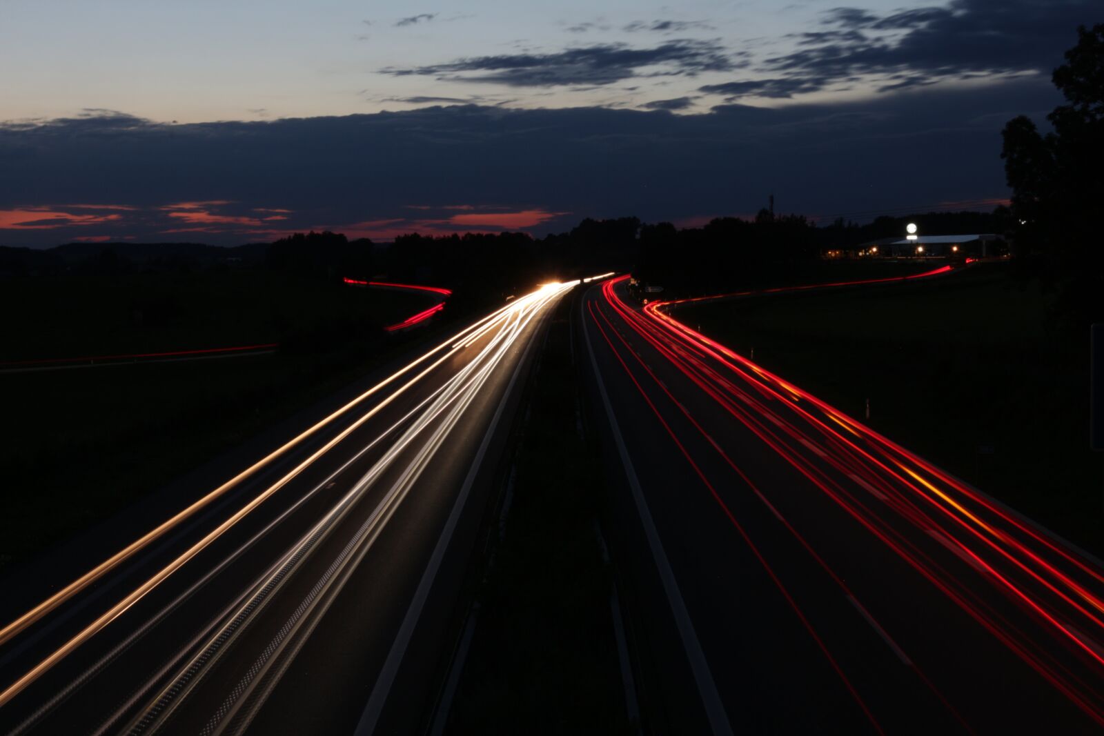 Canon EOS 700D (EOS Rebel T5i / EOS Kiss X7i) sample photo. Autobahn, time exposure, sunset photography