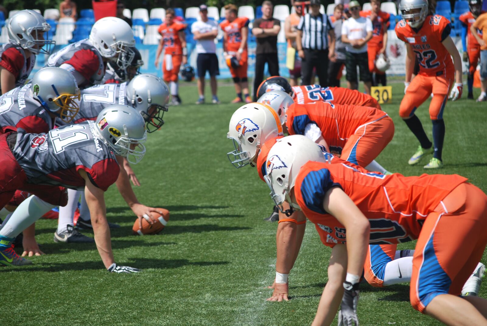 Nikon D60 sample photo. American football, match, games photography