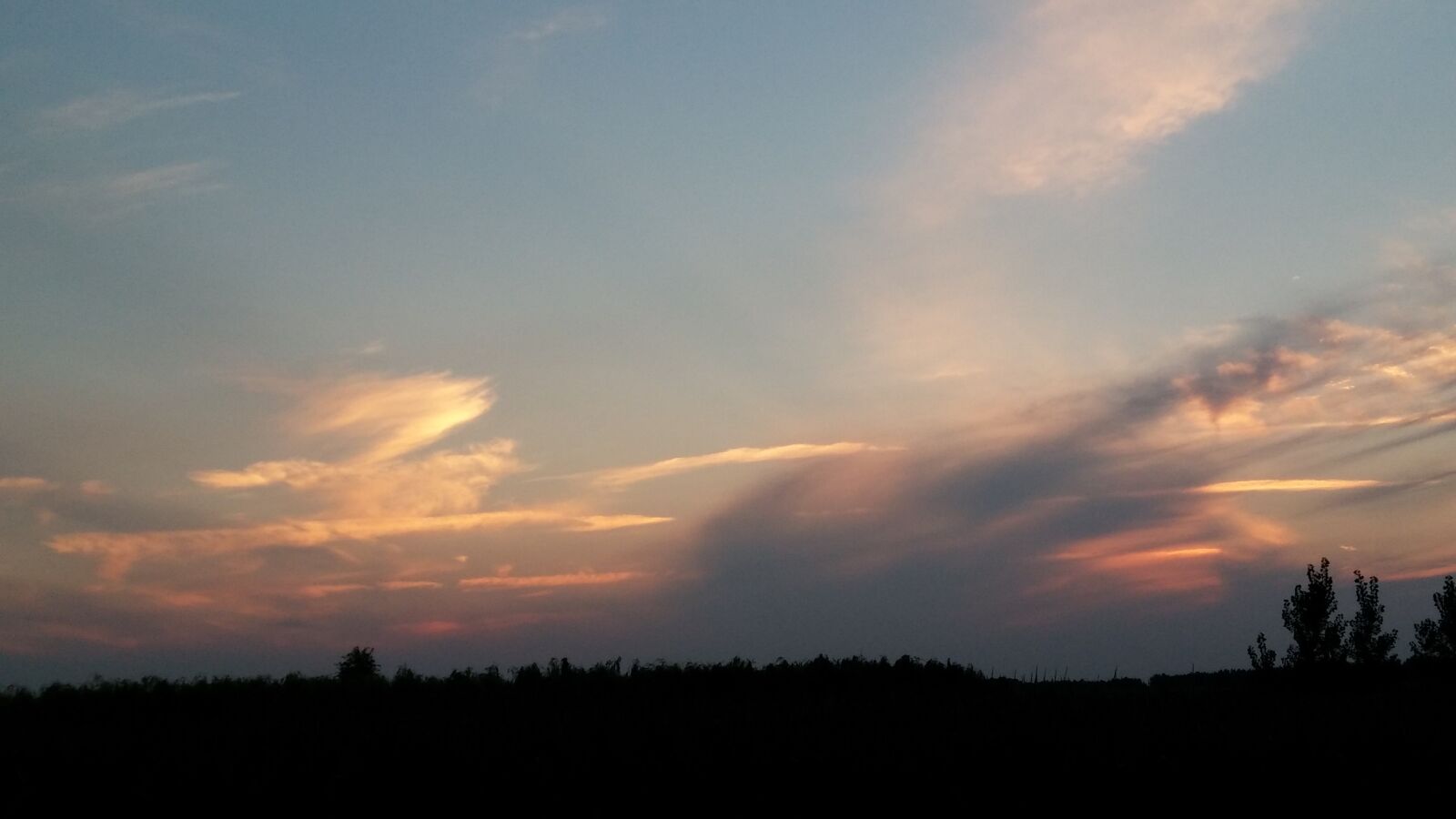 ZTE GRAND S II LTE sample photo. Sunset, cloud, distance photography