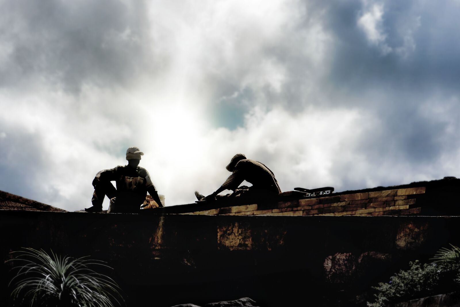 Nikon D3S sample photo. Silhouette, worker, labour photography