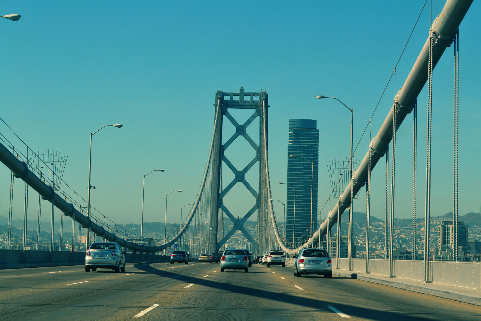 Nikon D3100 sample photo. Bridge, cars, driving, oakland photography