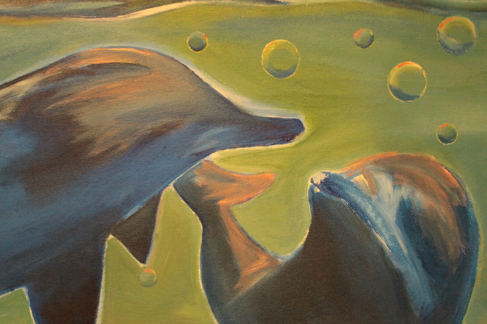 Canon EOS 1100D (EOS Rebel T3 / EOS Kiss X50) sample photo. Dolphins, oil, acrylic photography
