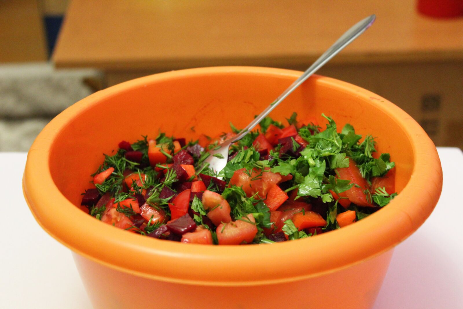 Canon EOS 4000D (EOS Rebel T100 / EOS 3000D) sample photo. Vinaigrette, salad, there are photography