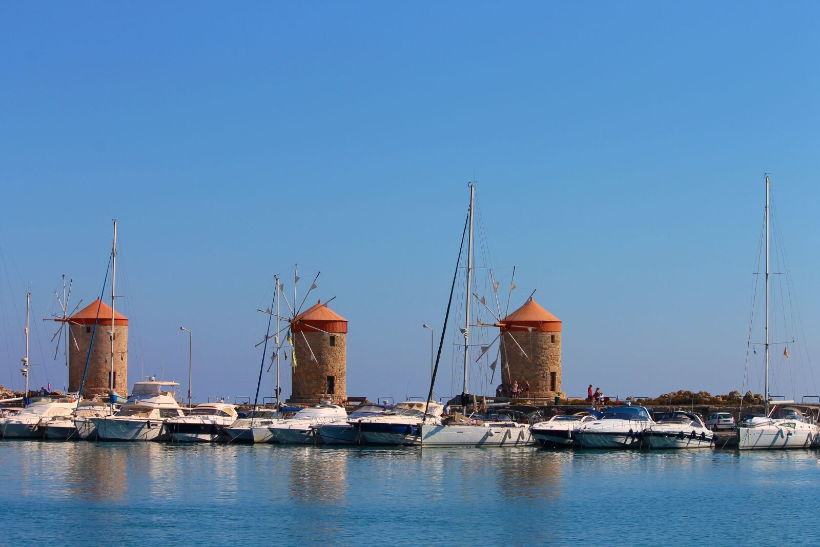 Canon EOS 1100D (EOS Rebel T3 / EOS Kiss X50) sample photo. Windmills, landmark, rhodes photography