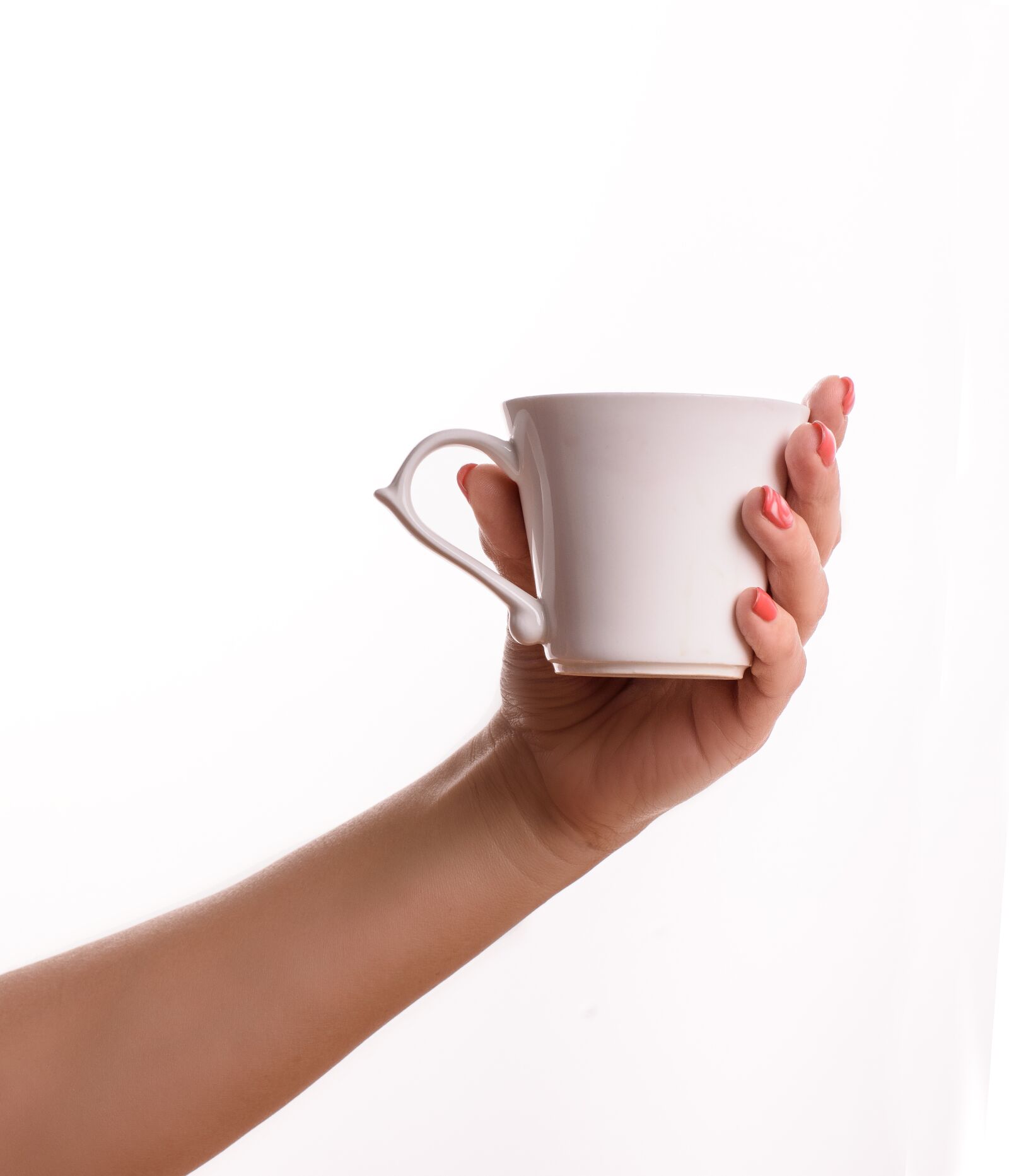 Nikon D7200 sample photo. White background, cup, coffee photography
