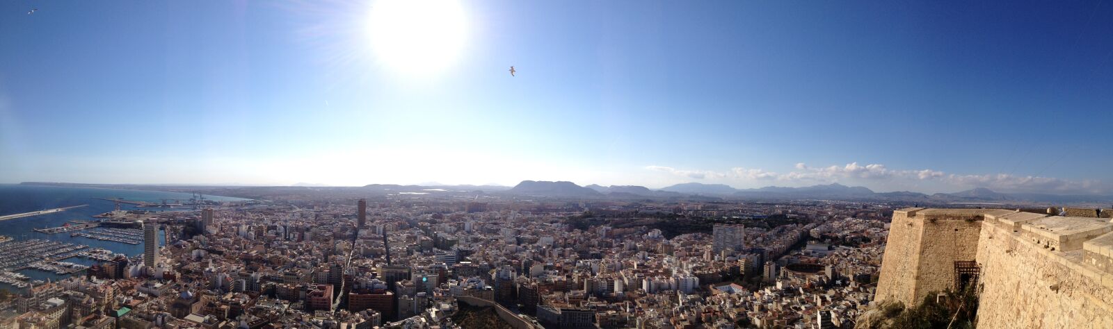 Apple iPhone 4S sample photo. Alicante, sunshine, castle photography