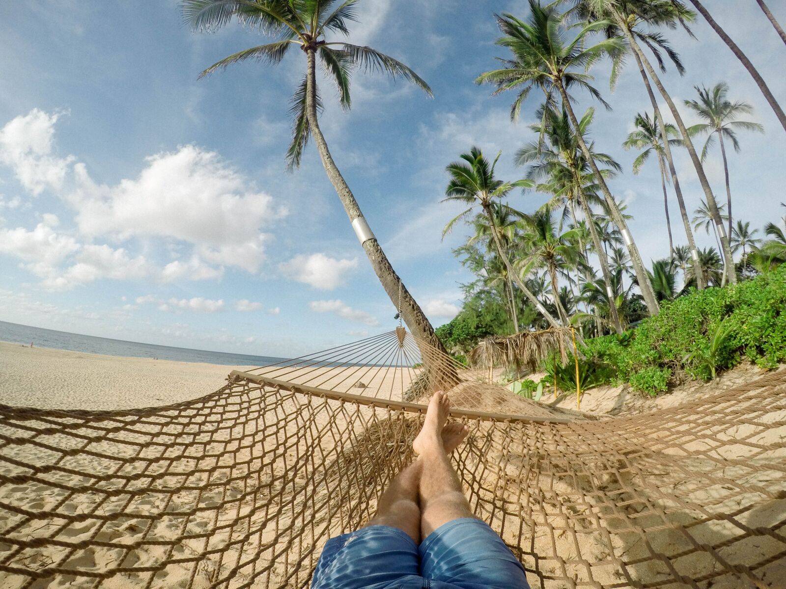 GoPro HERO4 Silver sample photo. Beach, hammock, blue sky photography