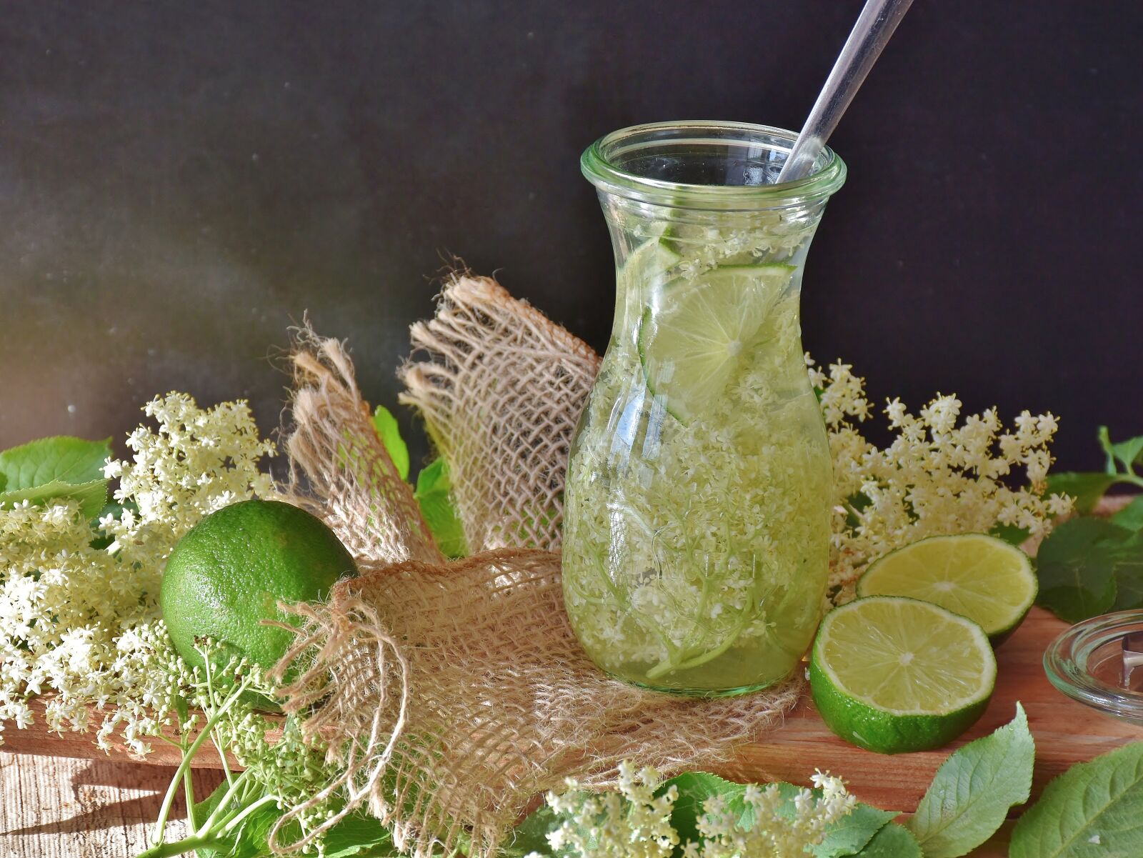 Nikon D7200 sample photo. Elder, flowers, syrup photography