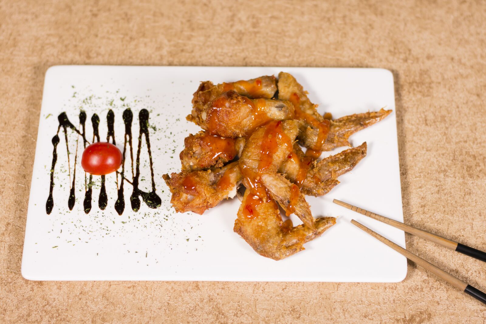 Nikon D7200 sample photo. Chicken, fast food, chopsticks photography