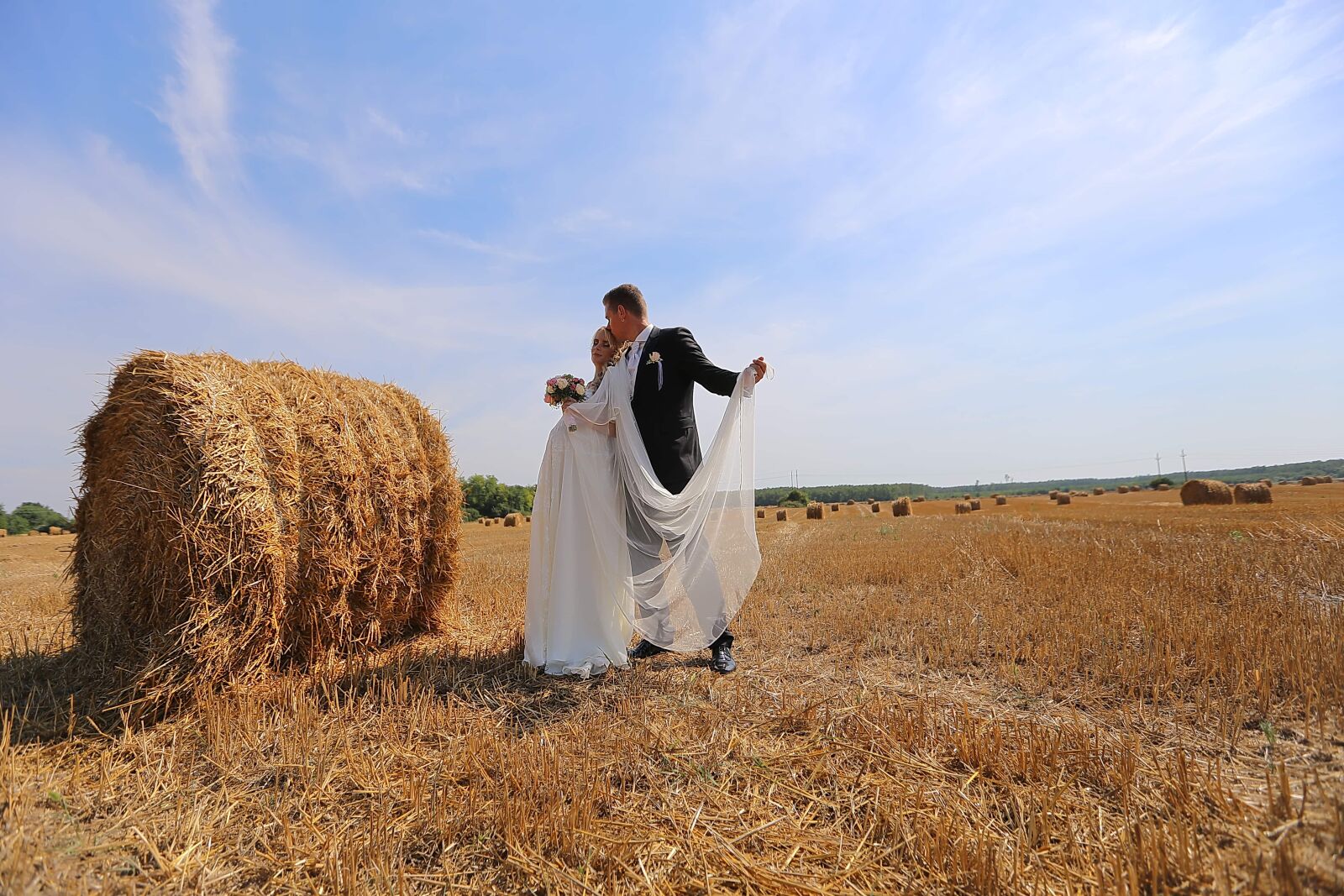Canon EF 16-35mm F2.8L II USM sample photo. Field, groom, bride, agricultural photography