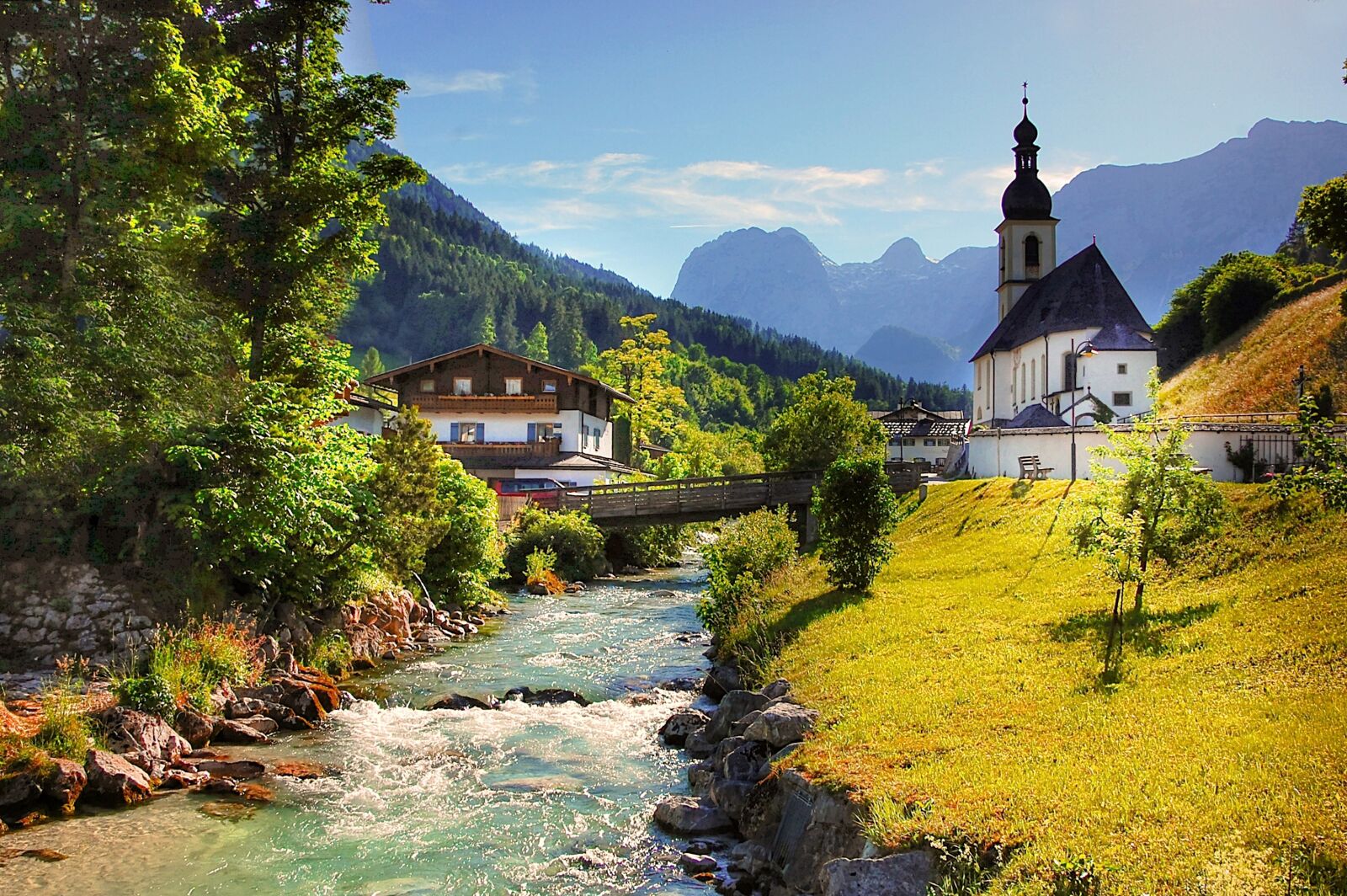 Nikon D40 sample photo. Ramsau, church, christen photography
