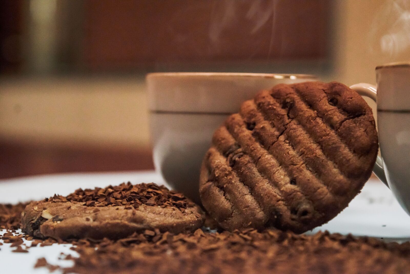 Nikon D5300 sample photo. Coffee with biscuits, biscuits photography