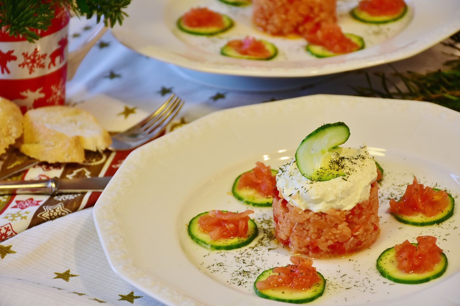 Nikon D7200 sample photo. Salmon, salmon tartare, tartar photography