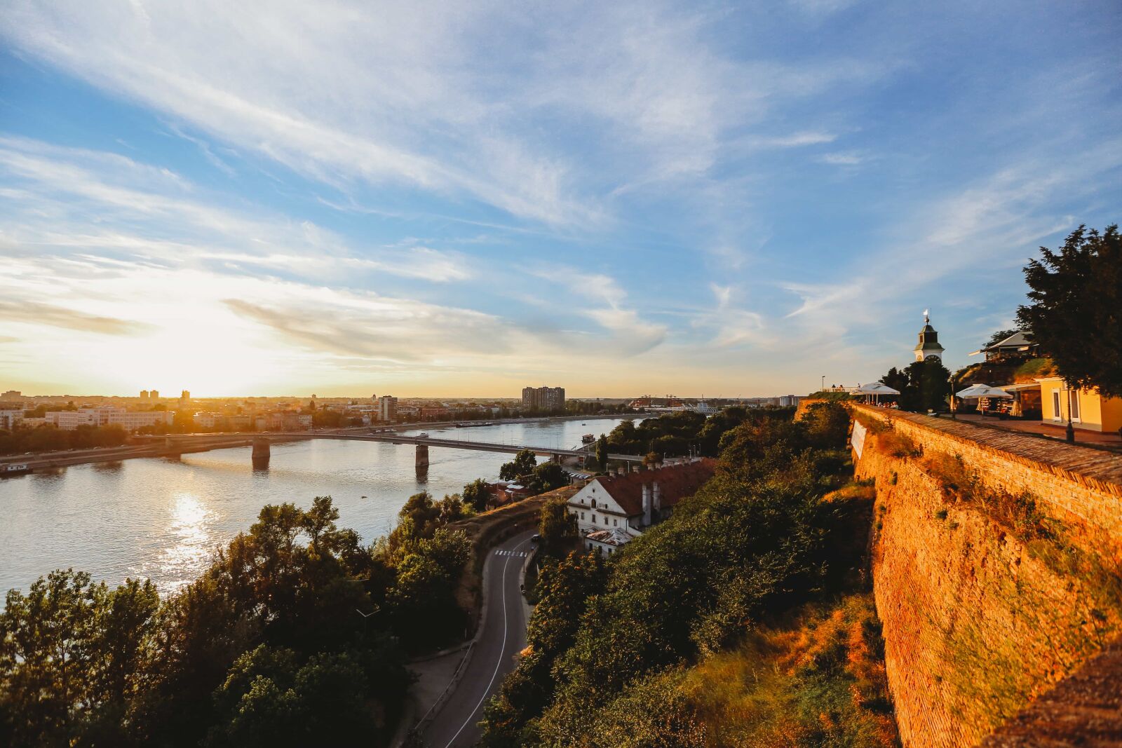 Canon EF 16-35mm F2.8L II USM sample photo. Aerial, bridge, cityscape, danube photography