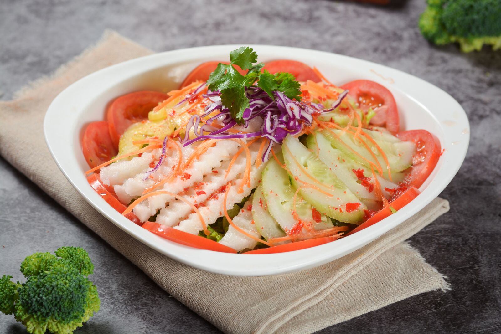 Nikon D7100 sample photo. Cucumber, salad, cucumber salad photography