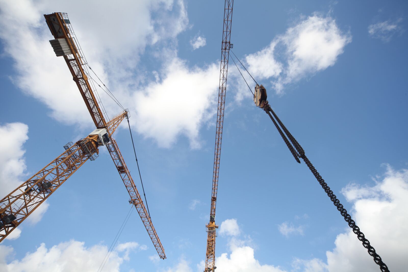 Canon EOS 5D Mark II sample photo. Sky, blue, crane photography