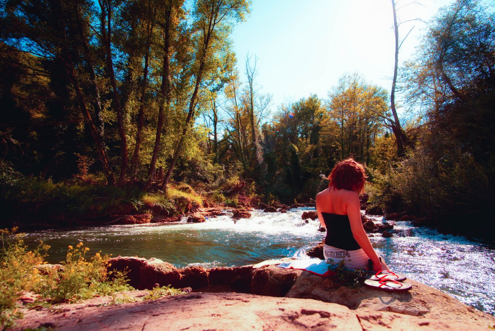 Fujifilm X-H1 sample photo. Woman, river, nature photography