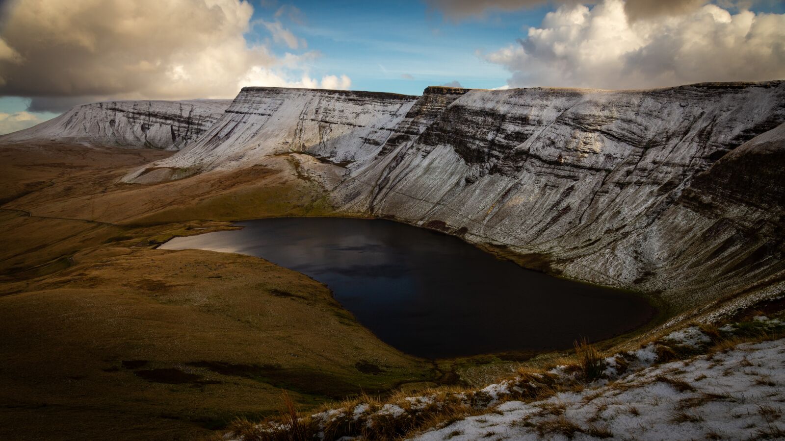 Canon EOS 6D + Canon EF 24-105mm F4L IS USM sample photo. Snow, lake, llynyfan photography