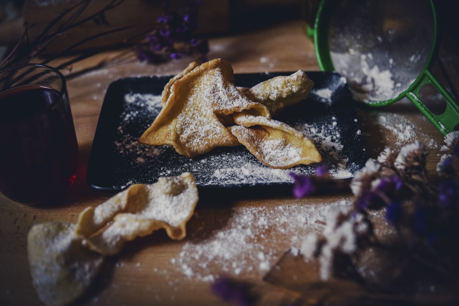 Sony a6500 sample photo. Eating, faworki, food photography