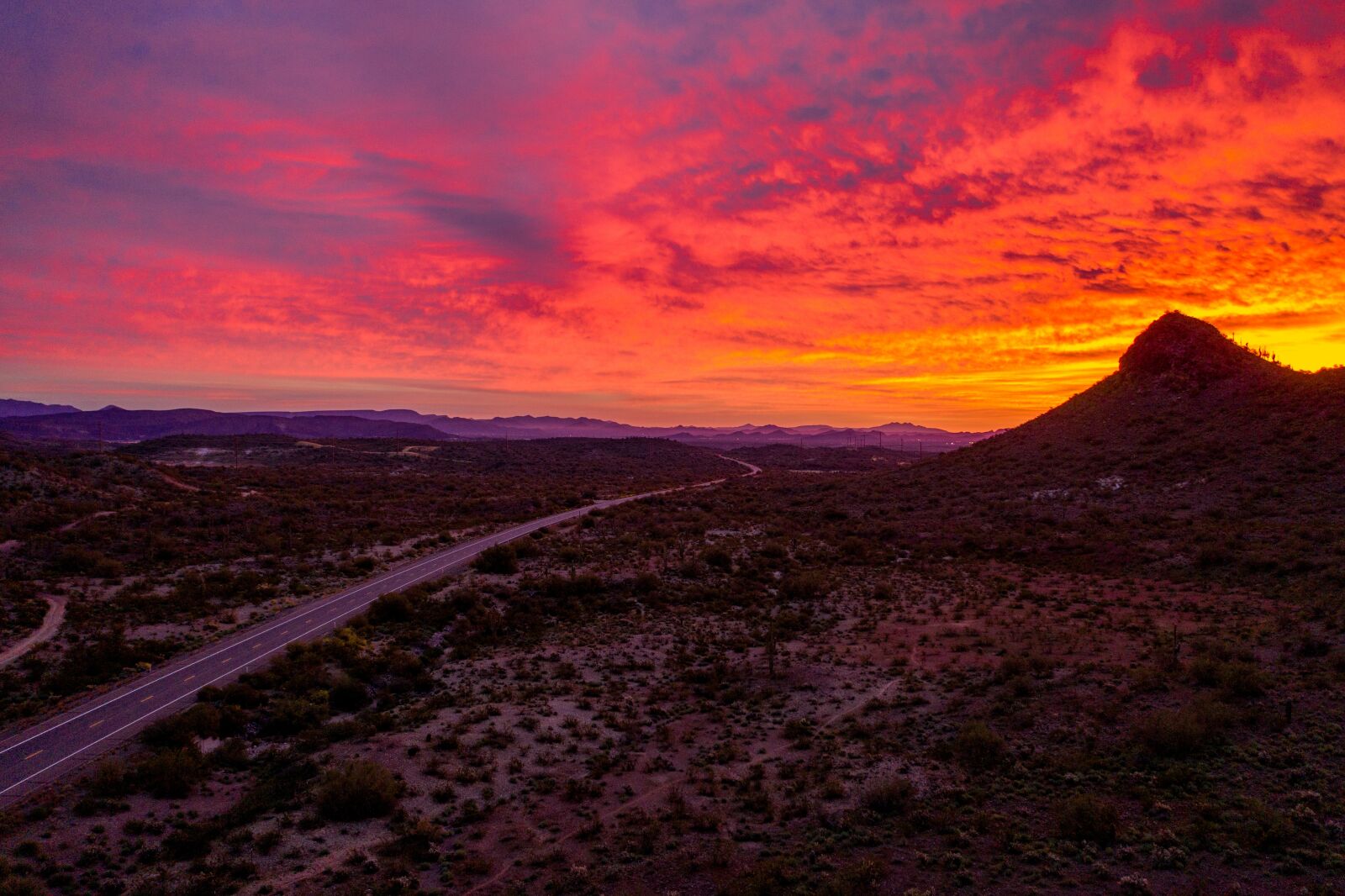 Hasselblad L1D-20c sample photo. Drone, mountain, sunset photography