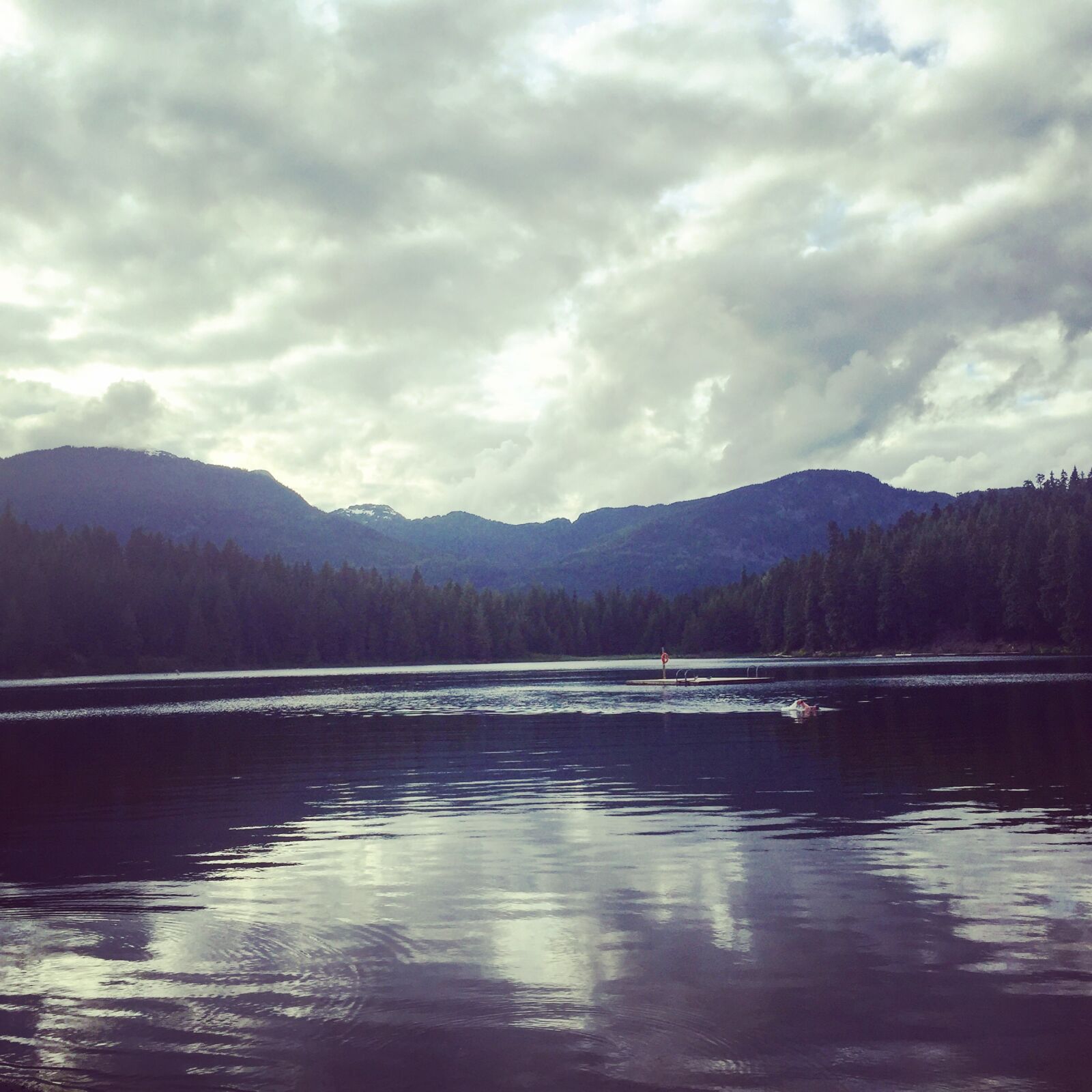 Apple iPhone 6 sample photo. Canada, cloudy, lake, mountains photography