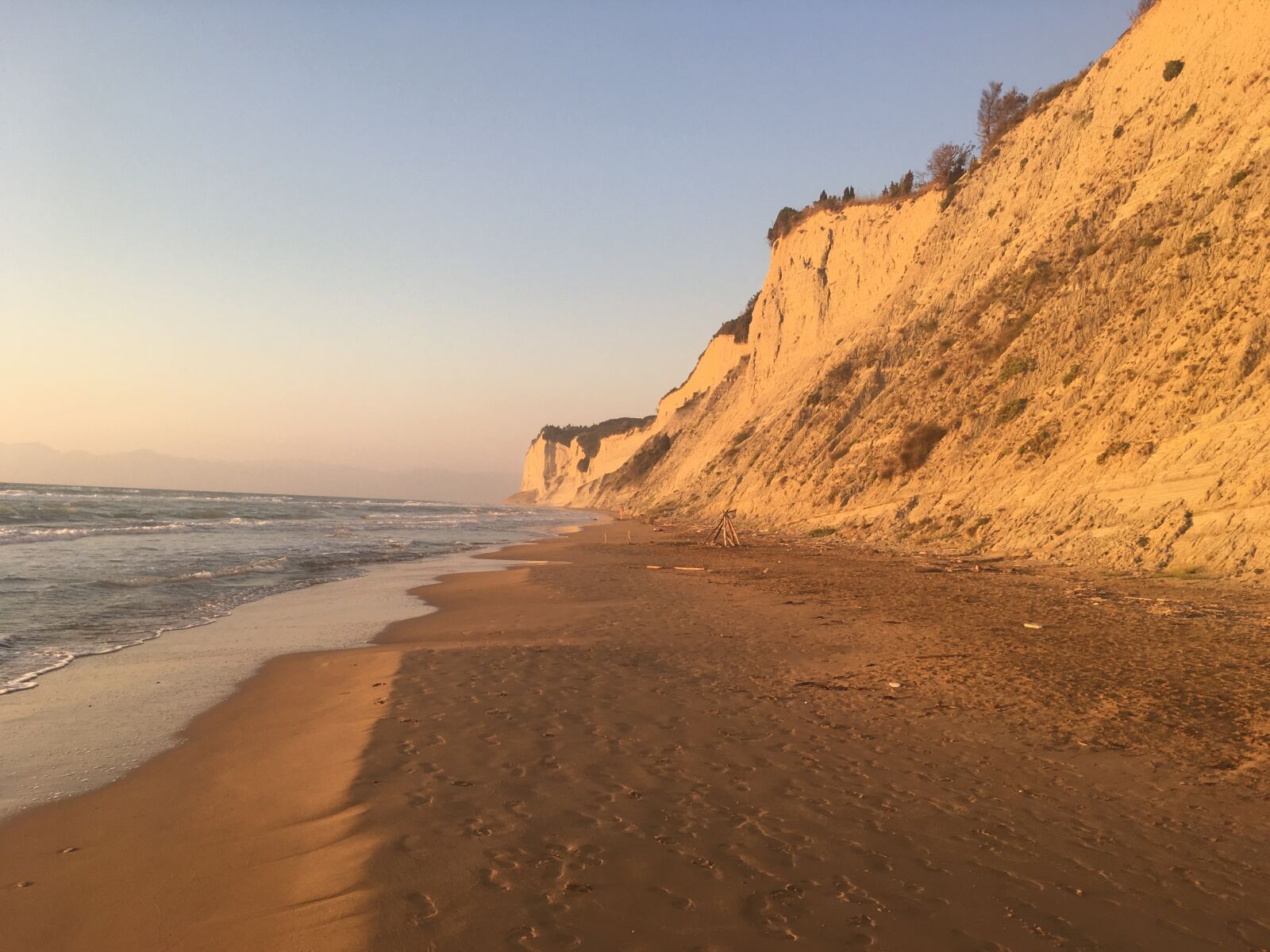 iPhone SE back camera 4.15mm f/2.2 sample photo. Beach, corfu, sunset photography
