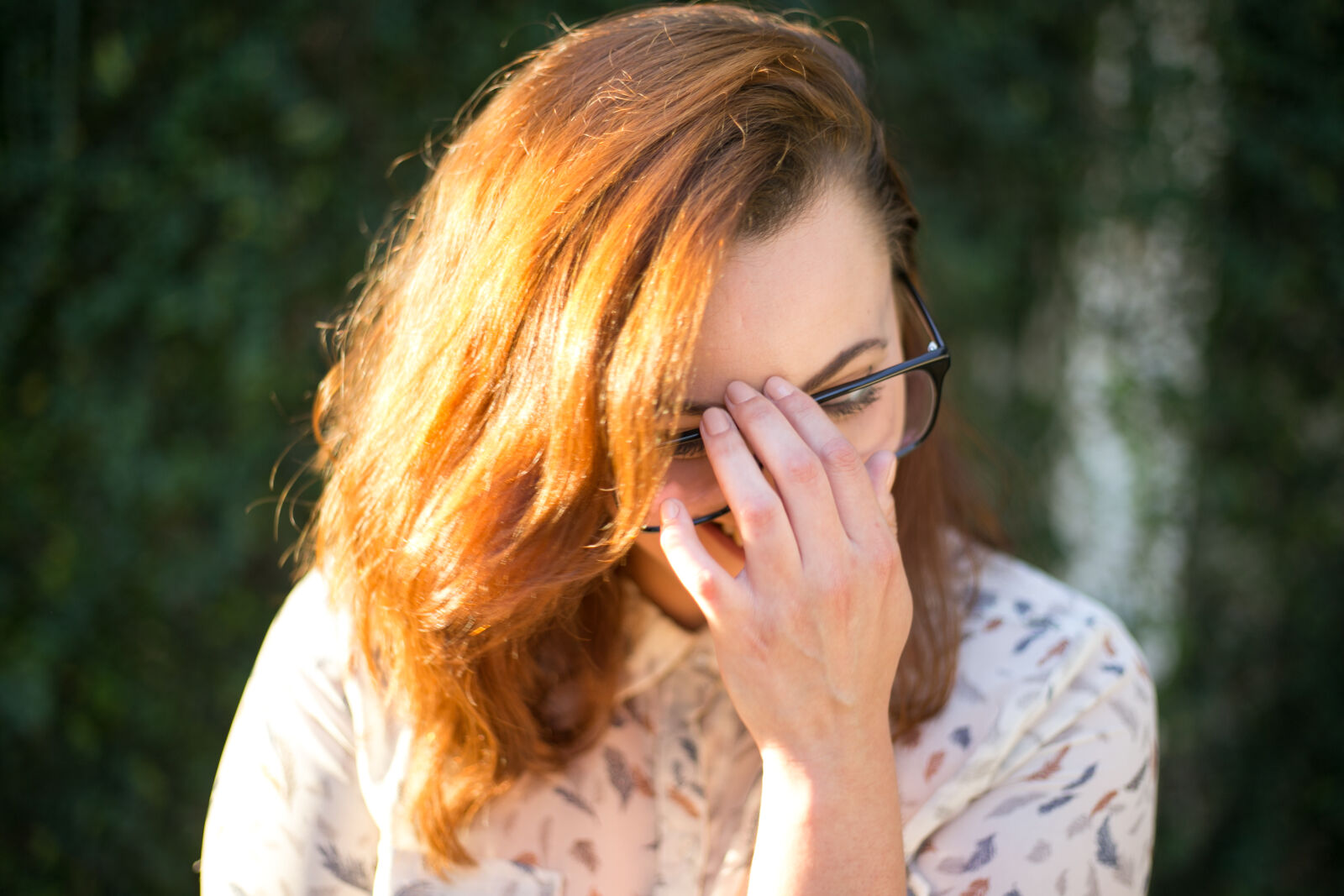 Canon EOS 6D + Canon EF 50mm F1.8 STM sample photo. Blond, blur, eyewear, face photography