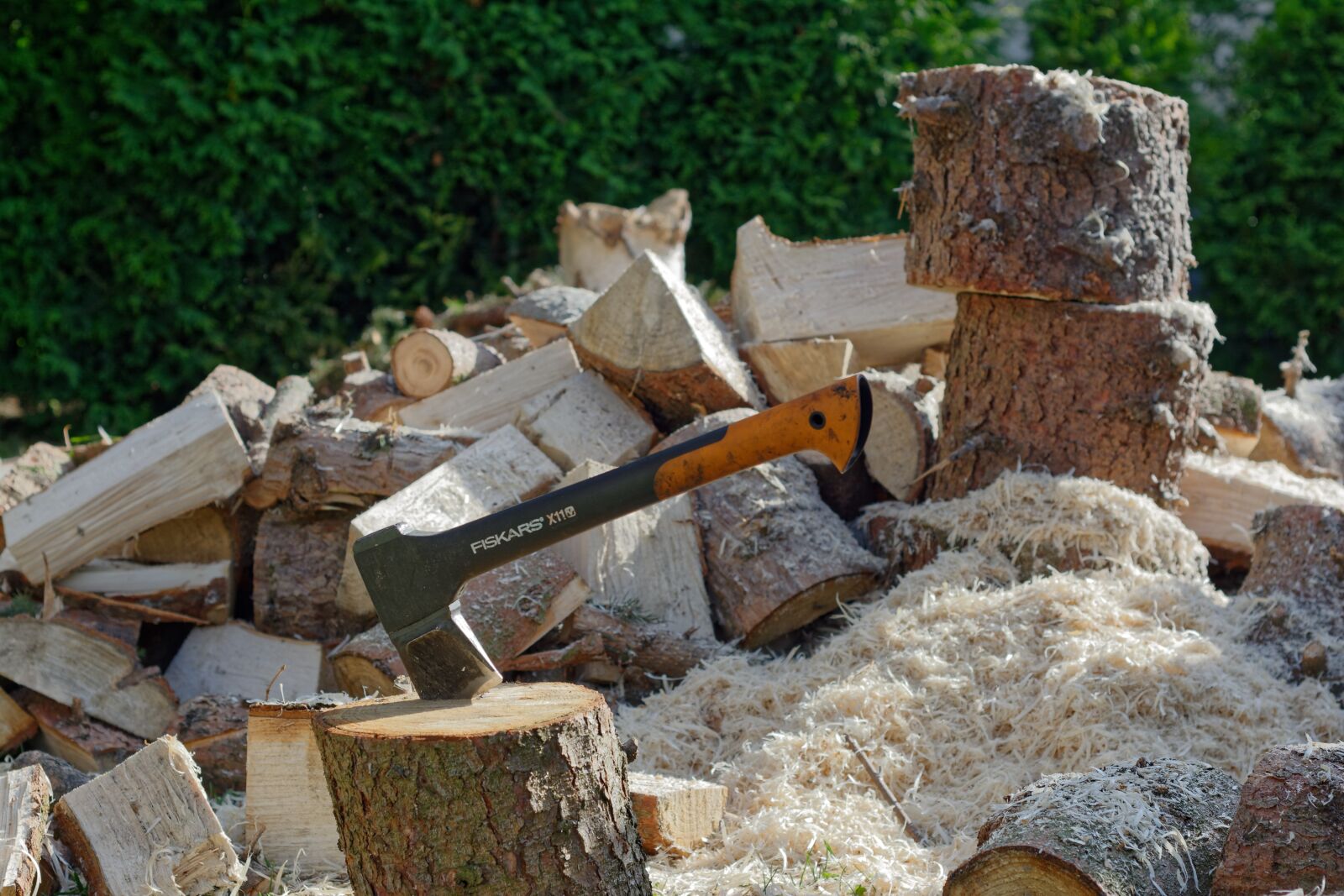 Nikon D5200 sample photo. Ax, chop, wood photography