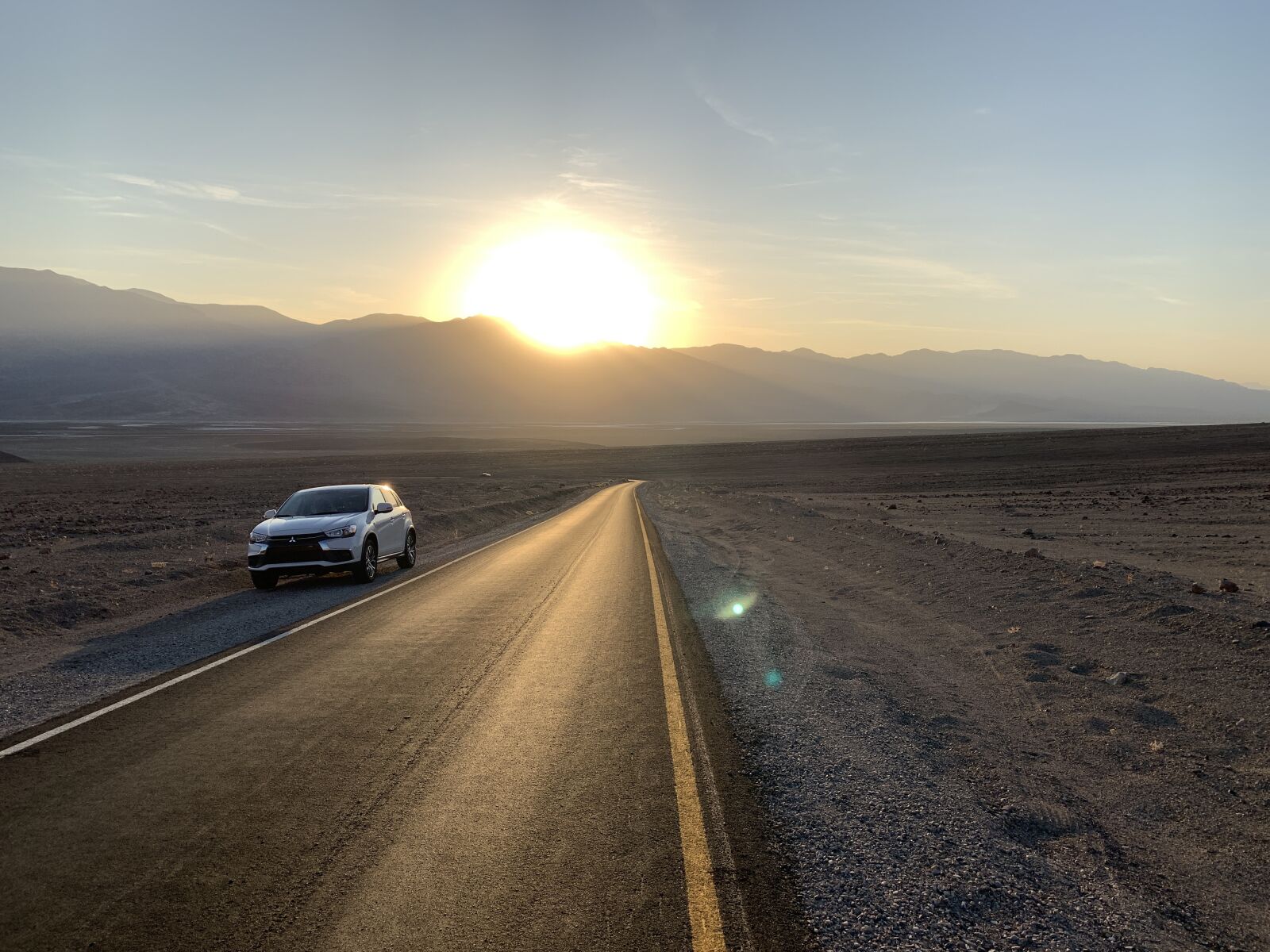 Apple iPhone XS sample photo. Road, long drive, sunset photography