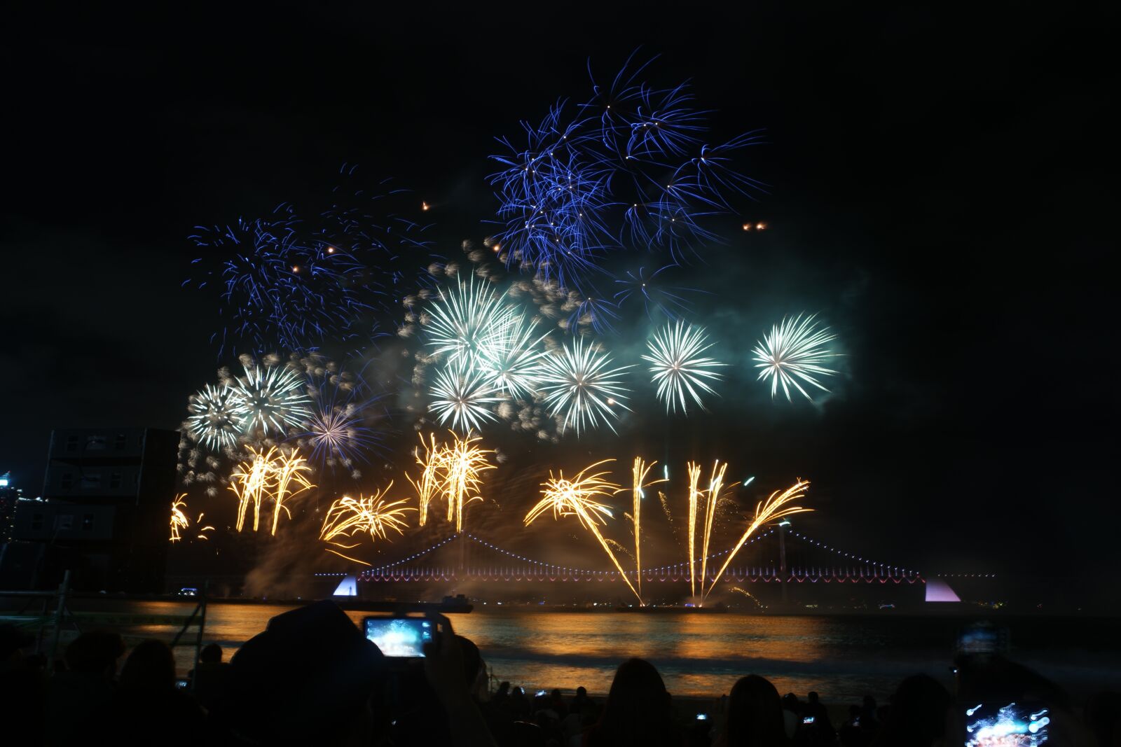 Samsung NX 16-50mm F3.5-5.6 Power Zoom ED OIS sample photo. Fireworks, bridge, light photography