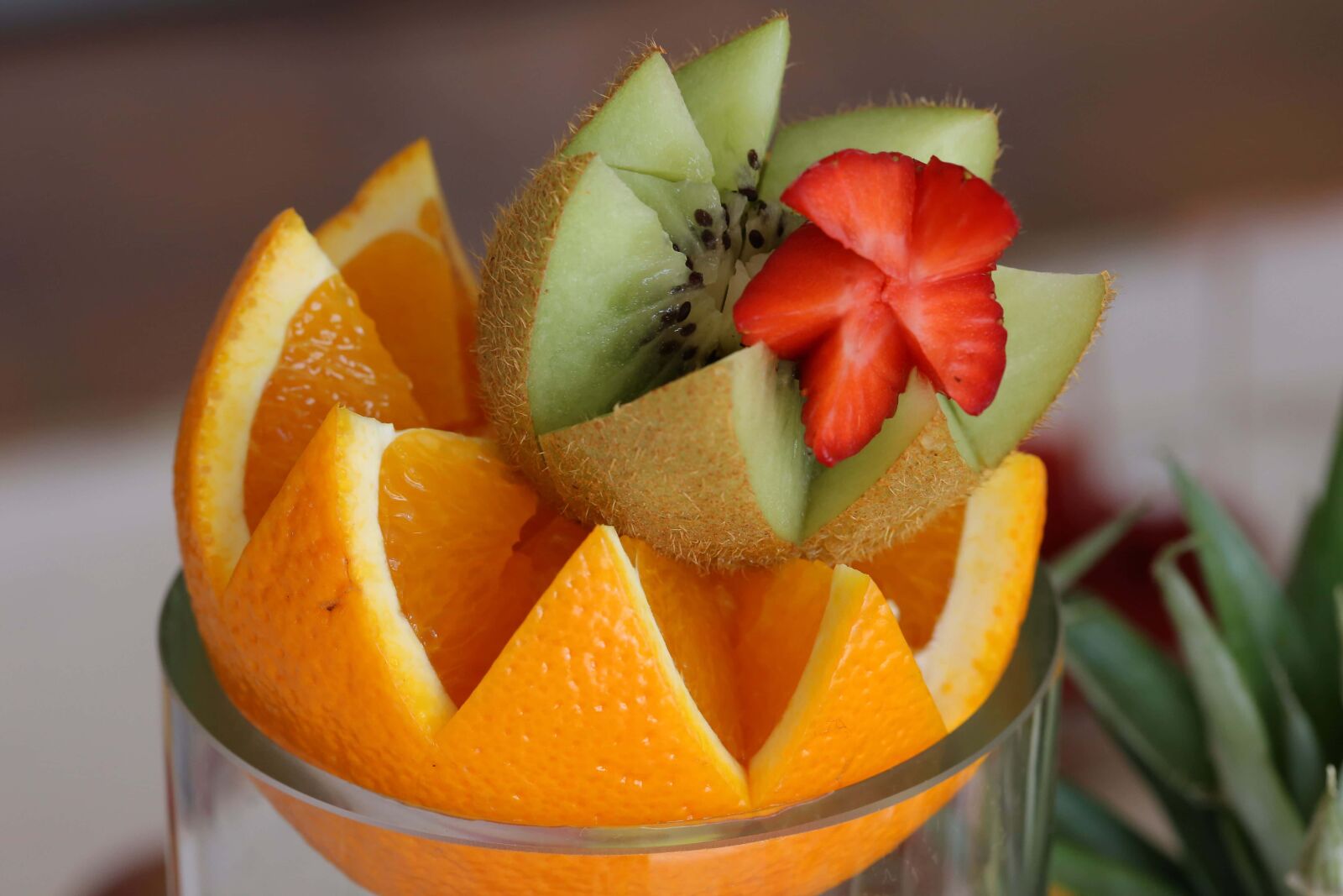 Canon EF 100mm F2.8 Macro USM sample photo. Strawberry, kiwi, orange peel photography