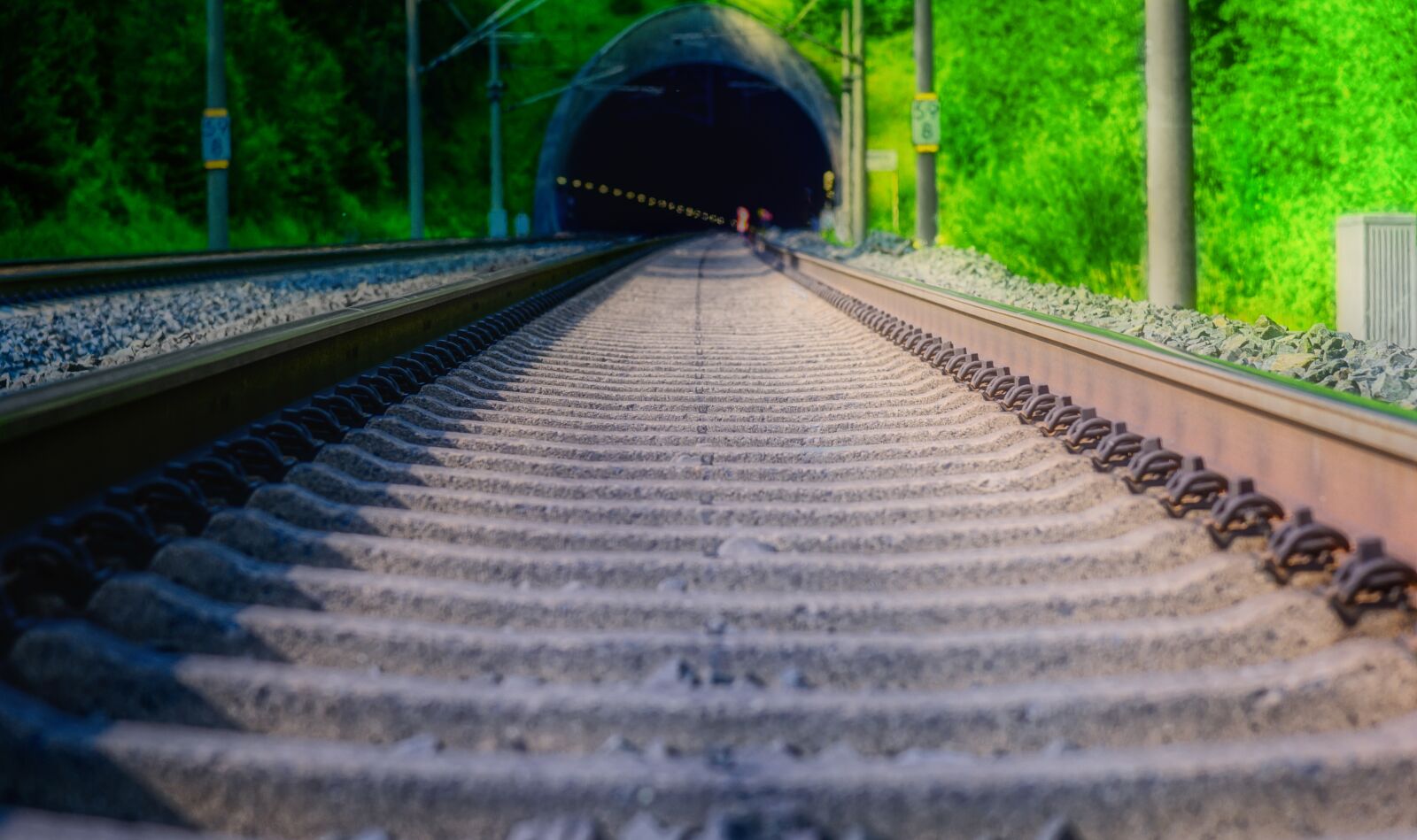 Nikon Z6 sample photo. Track, rails, tunnel photography