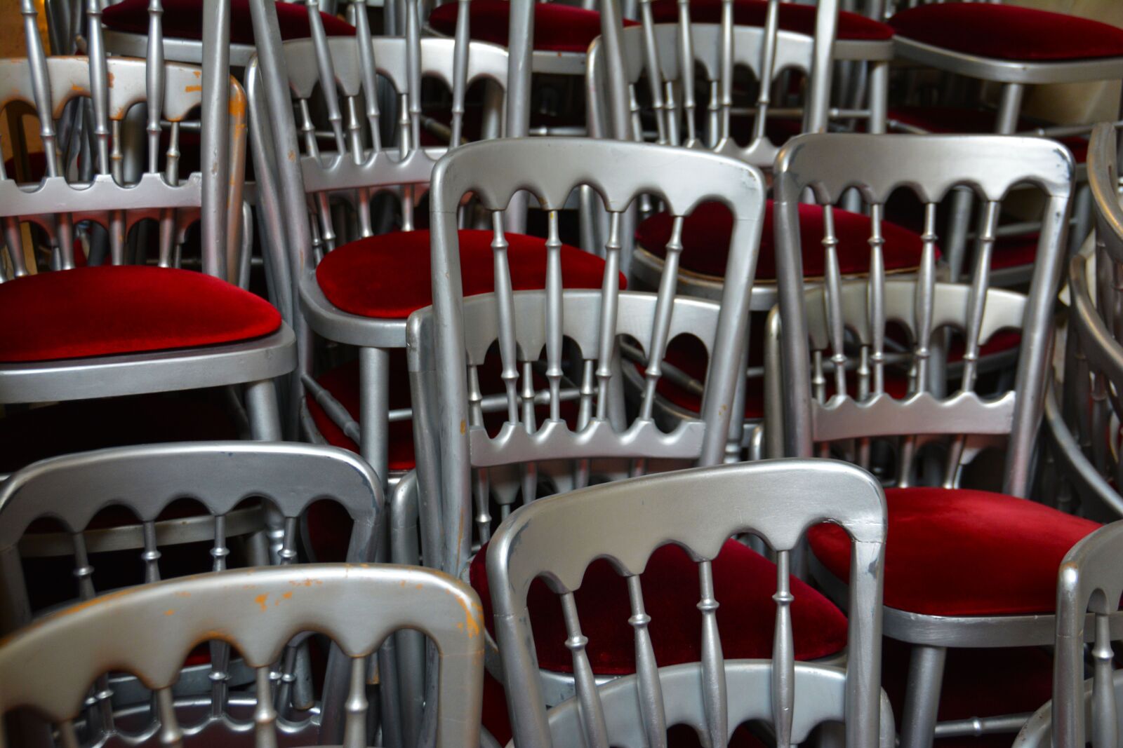 Nikon D5200 sample photo. Seats, stacked, seating photography