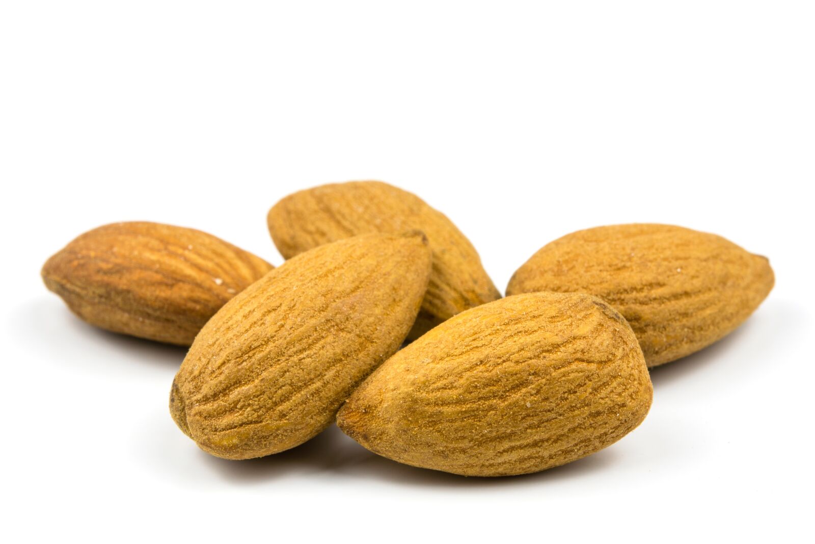 Nikon D7100 sample photo. Almonds, nuts, white background photography