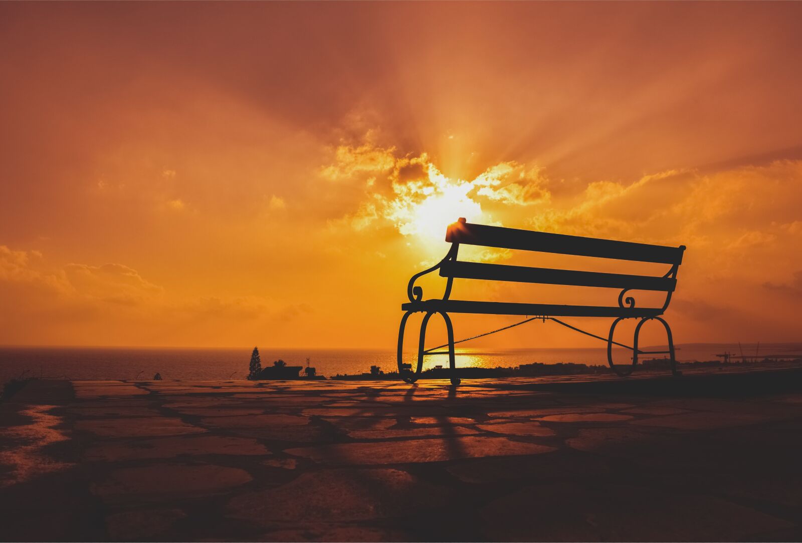 Nikon D3300 sample photo. Bench, sunset, sky photography