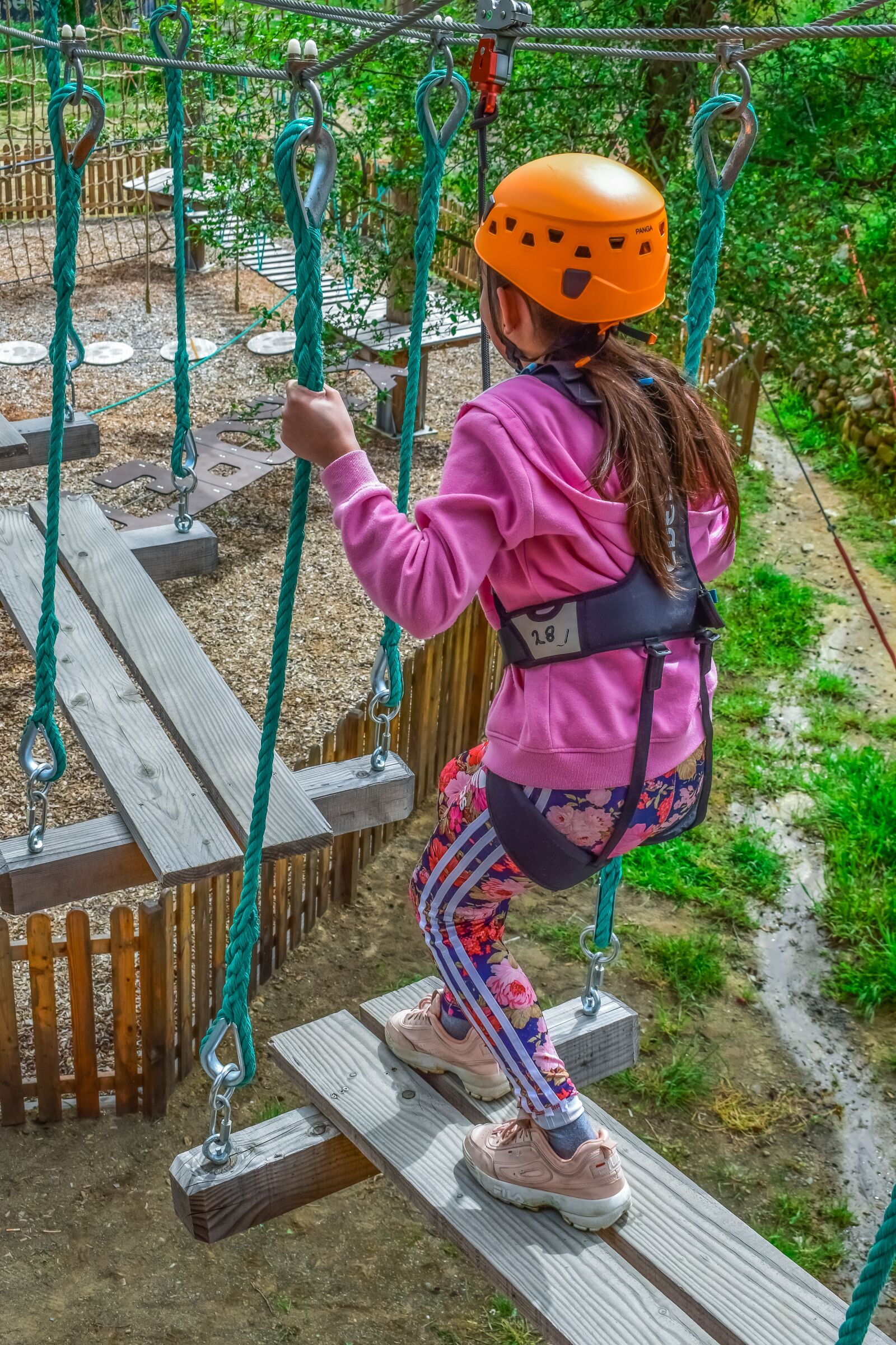 Nikon D3300 sample photo. Adventure park, ropes, girl photography