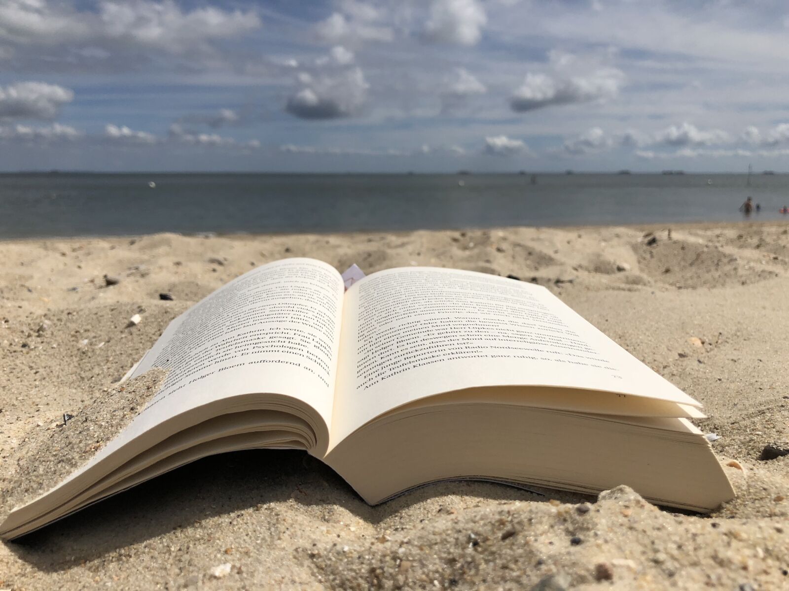 iPhone 8 back camera 3.99mm f/1.8 sample photo. Book, beach, s photography