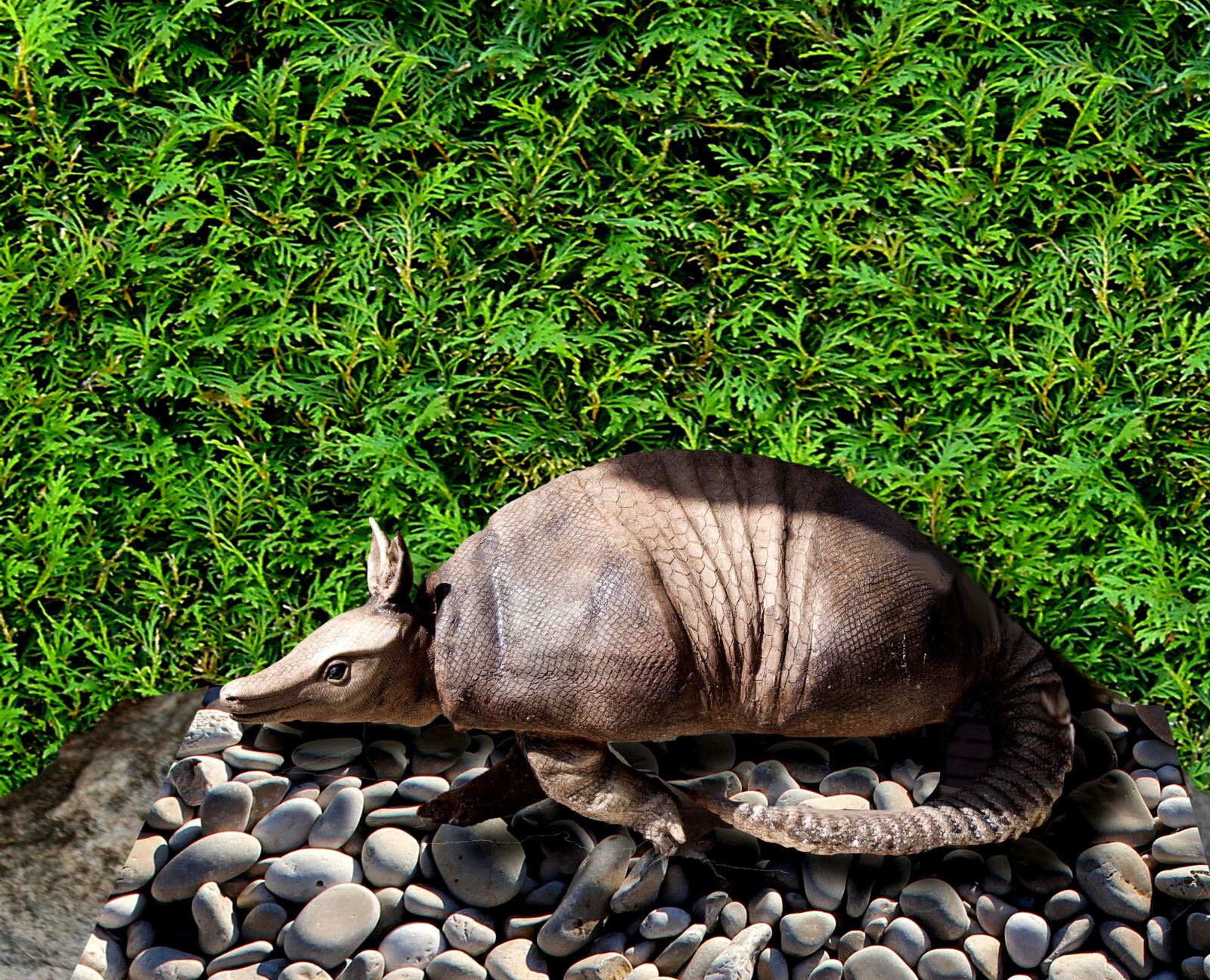Canon EF-S 18-55mm F3.5-5.6 II sample photo. Ceramic, armadillo, animal photography