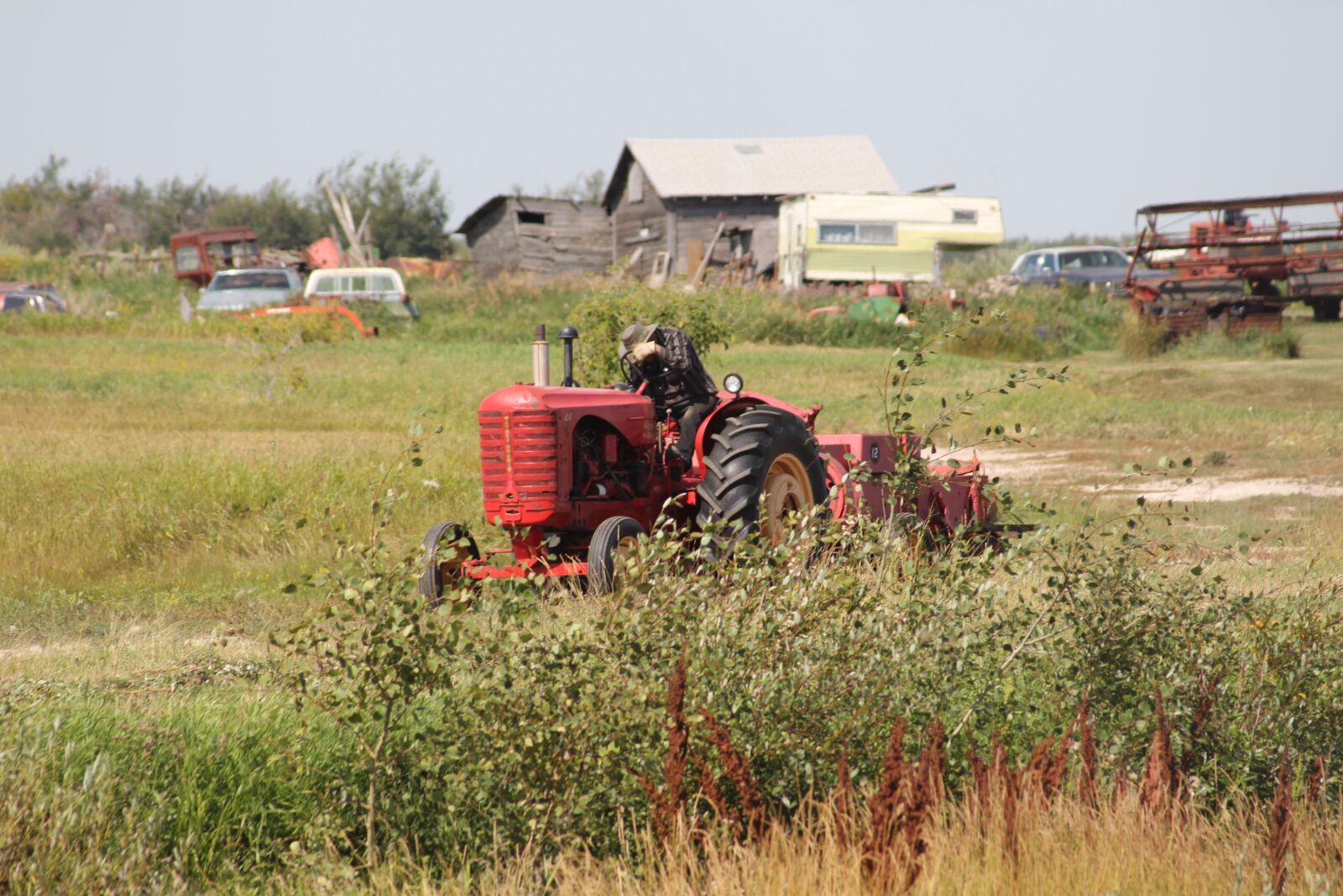 Canon EF 55-200mm F4.5-5.6 II USM sample photo. Farm, farmer, tractor photography