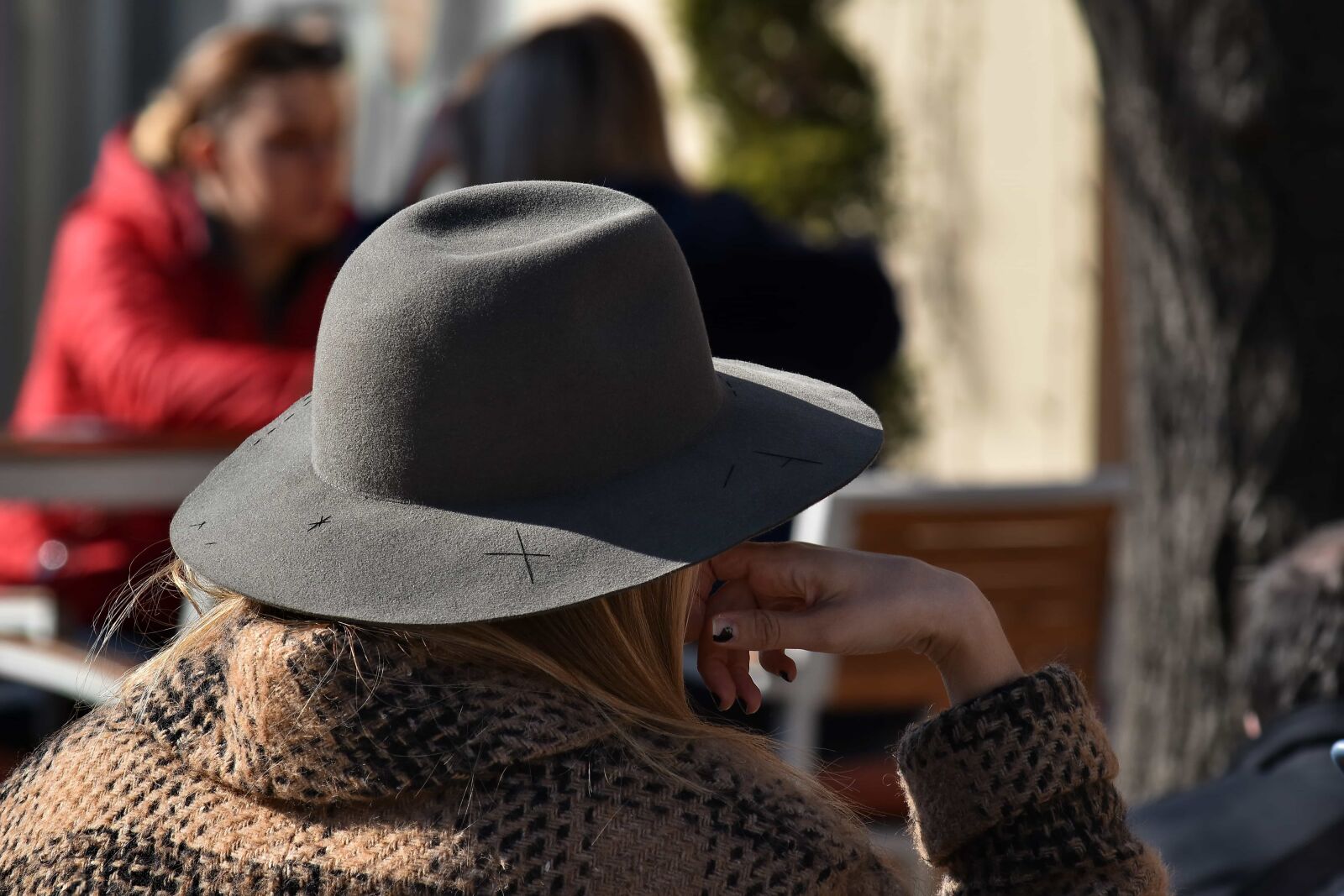 Nikon D5500 sample photo. Blonde hair, fashion, hat photography