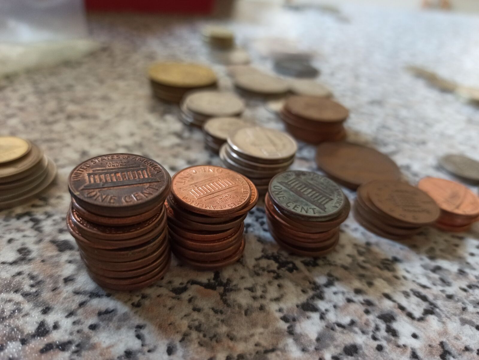 Xiaomi Redmi Note 8 Pro sample photo. Coins, penny, cent photography