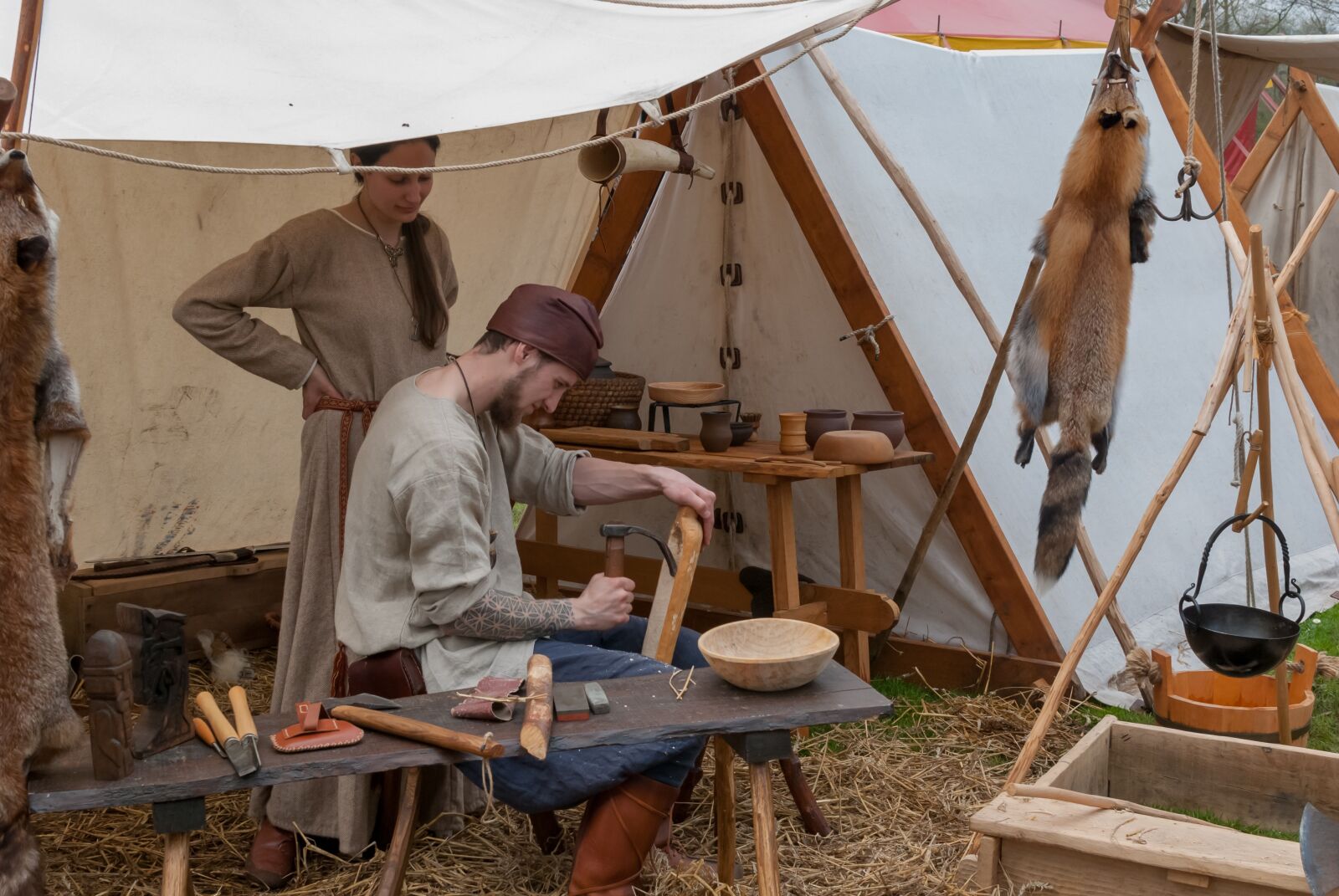 Nikon D80 sample photo. People, wood, artisan photography