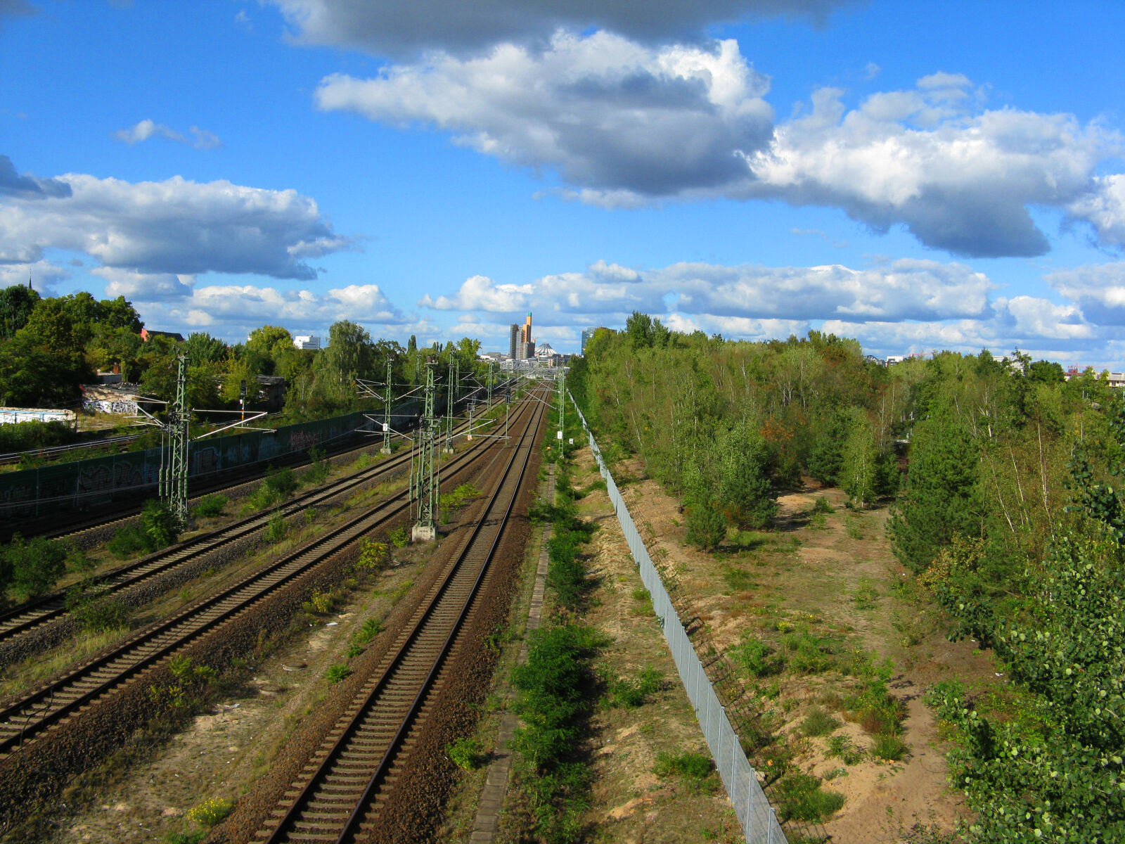Canon POWERSHOT A720 IS sample photo. Railway, line, sky, trees photography