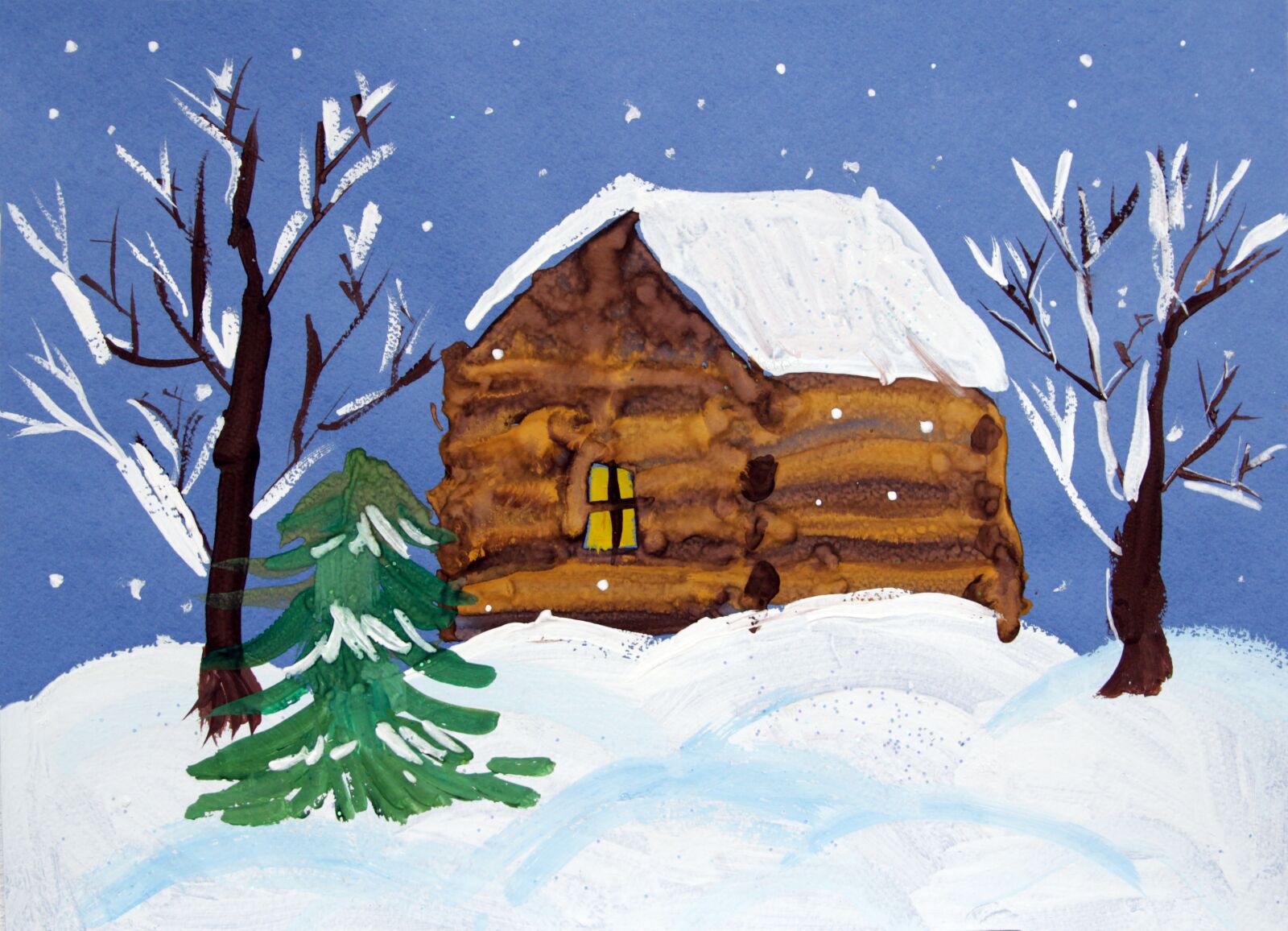 Canon EOS 60D sample photo. A child's drawing, winter photography