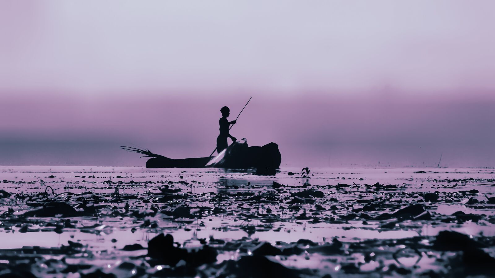 Nikon Coolpix L840 sample photo. Boat, fisherman, pink sky photography