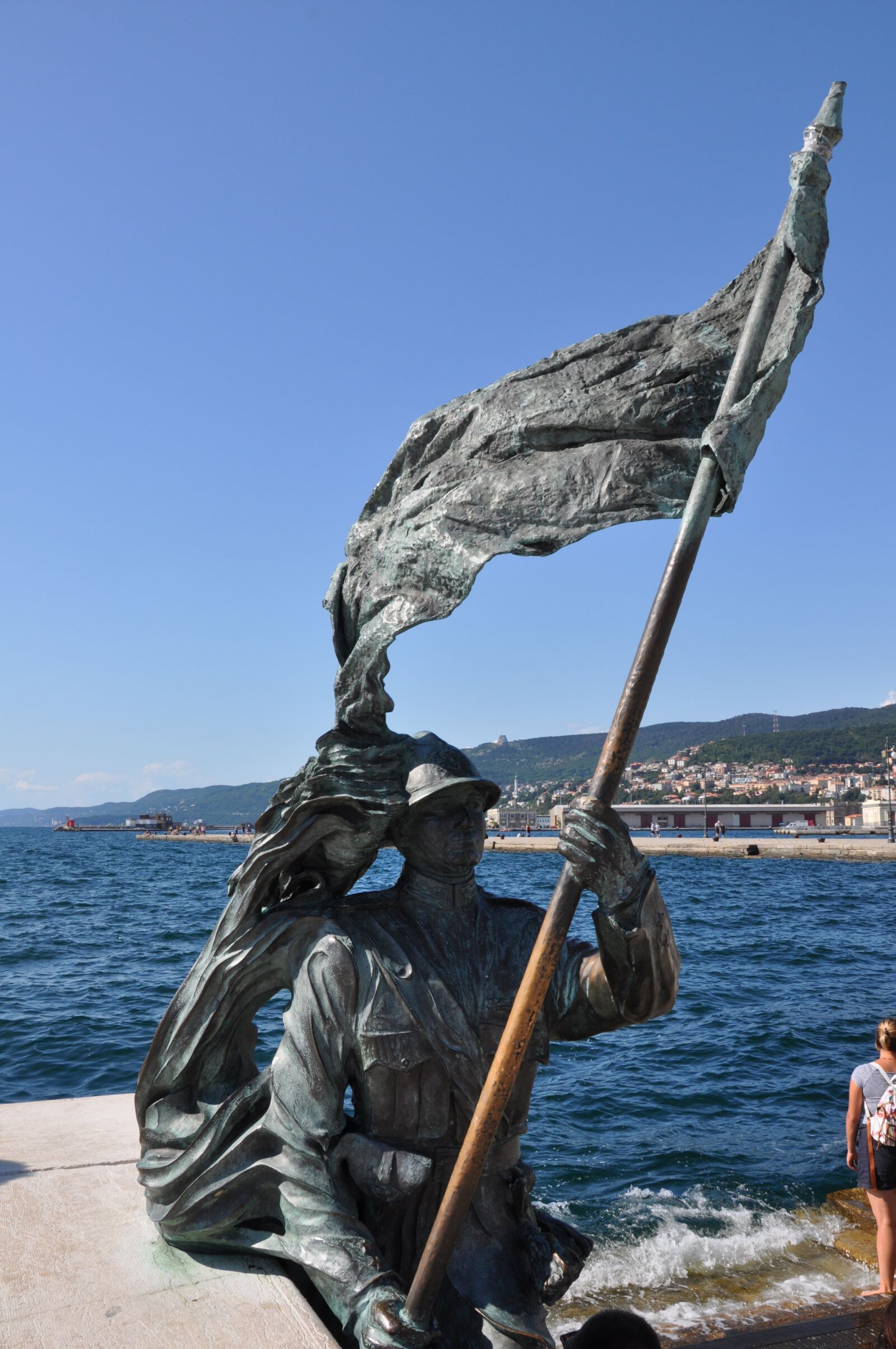 Nikon D90 sample photo. Bronzo, soldato, bandiera photography